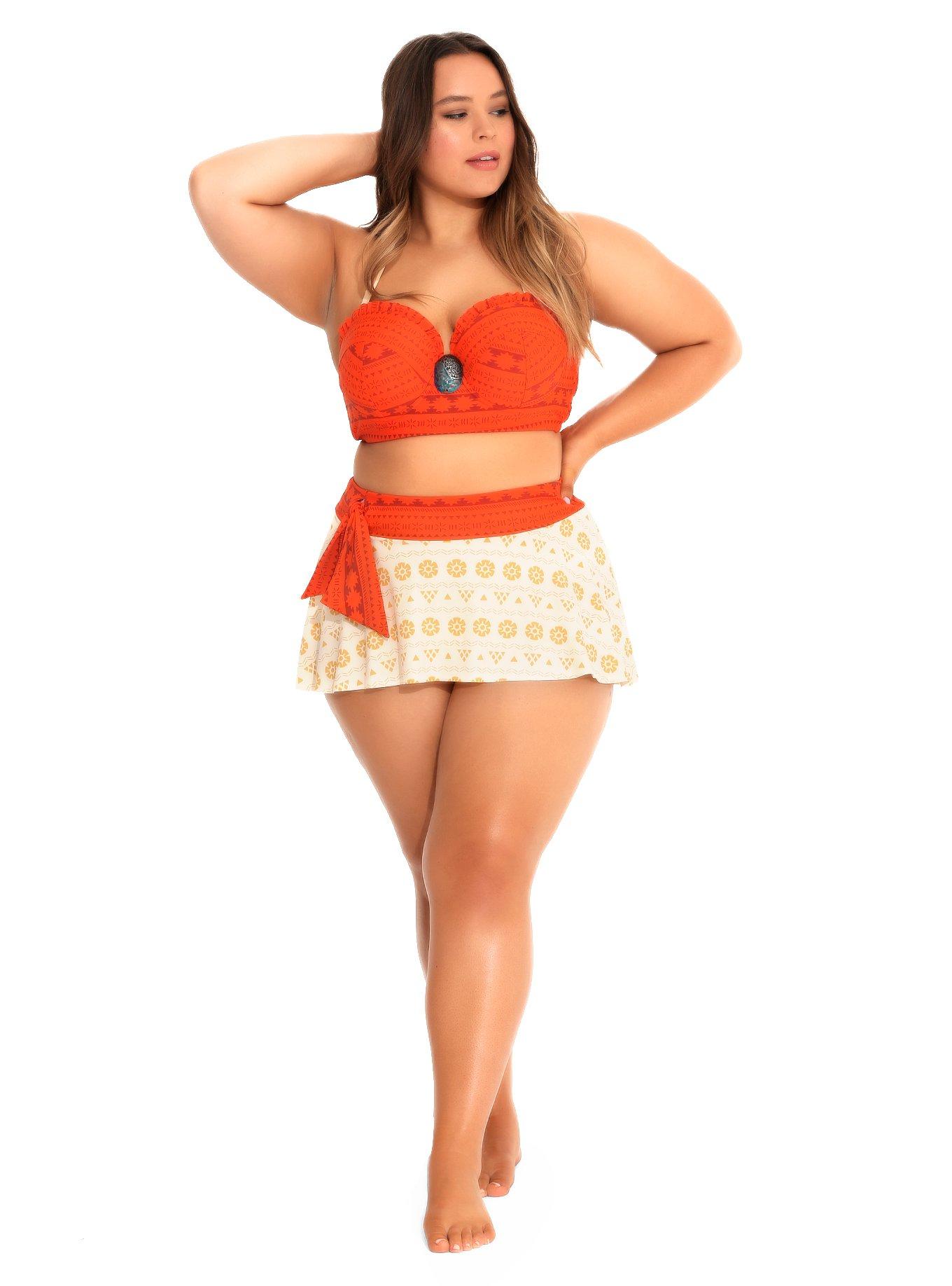 Disney Moana Heart Of Te Fiti Swim Top Plus Size, , alternate