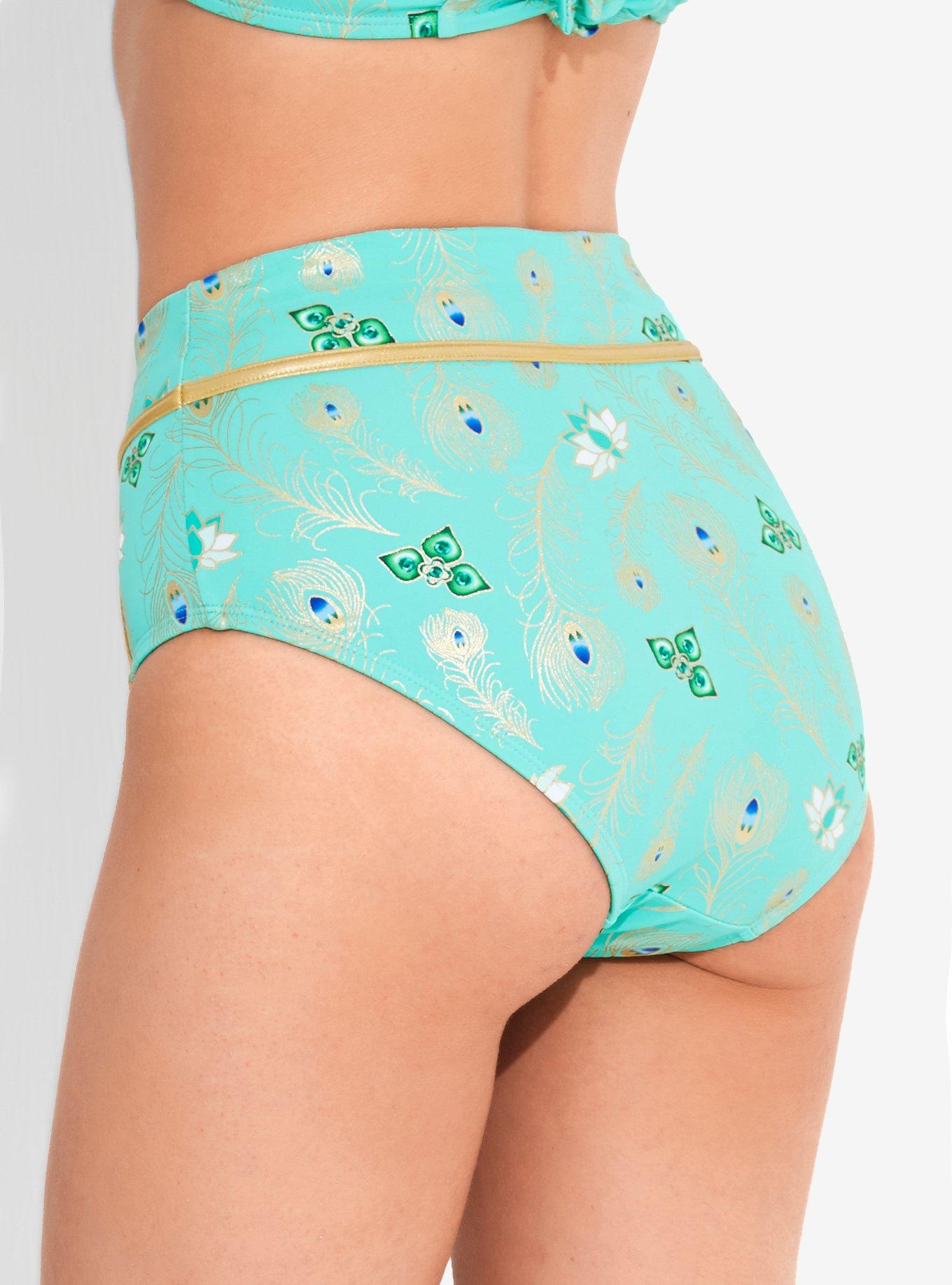 Disney Aladdin Jasmine Peacock Swim Bottoms, TURQUOISE, alternate