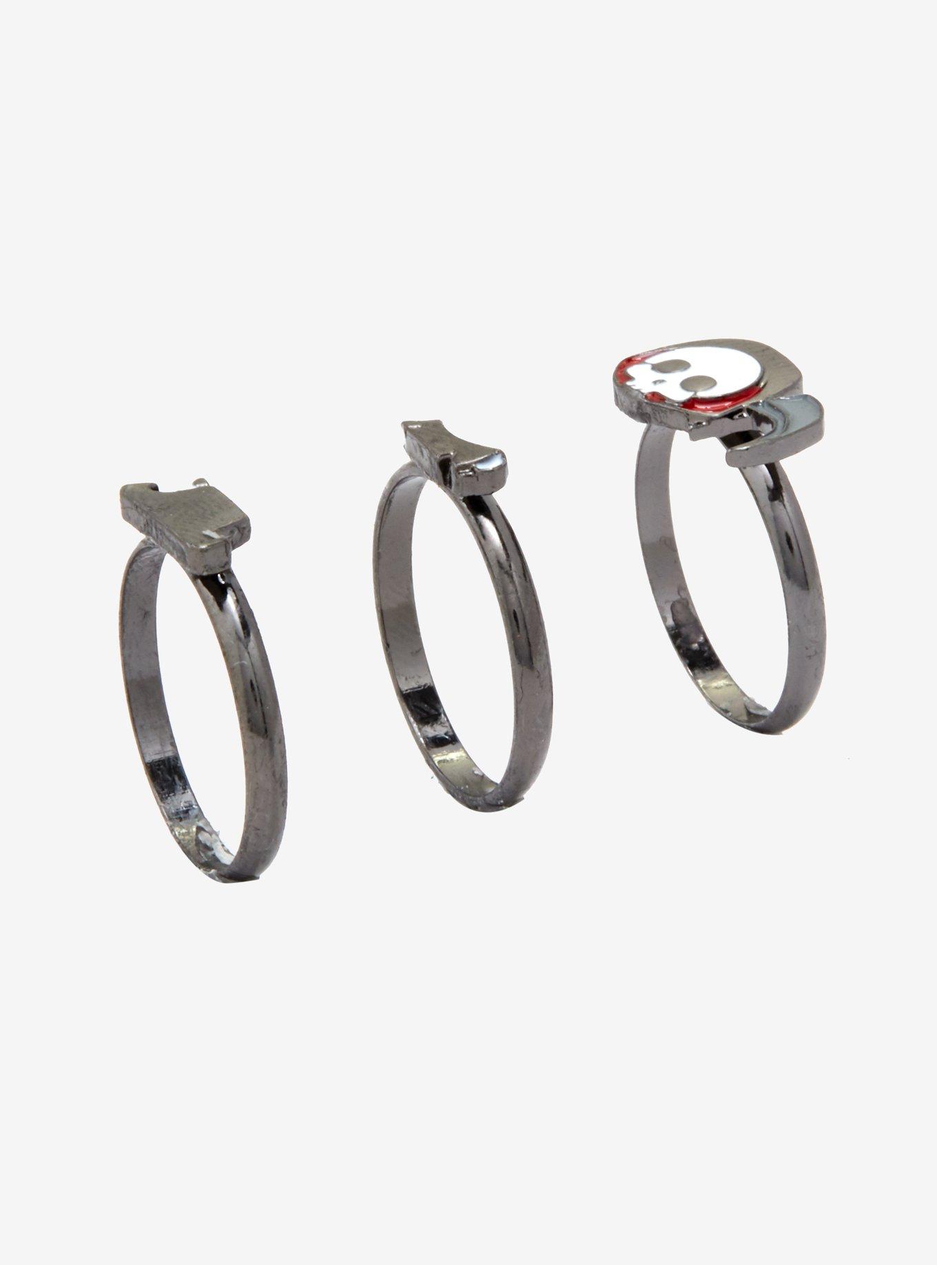 Chibi Death Stackable Ring Set, , alternate