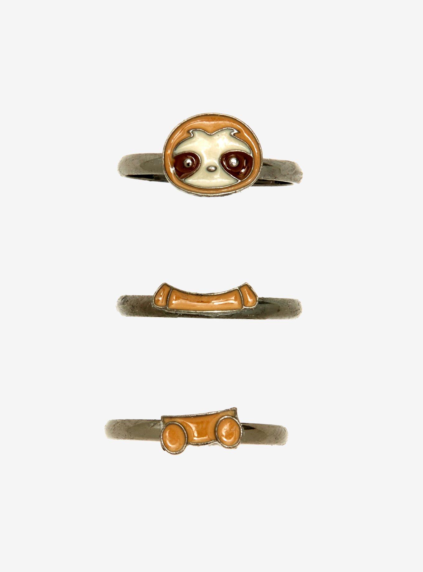 Sloth Stacking Ring Set, , alternate