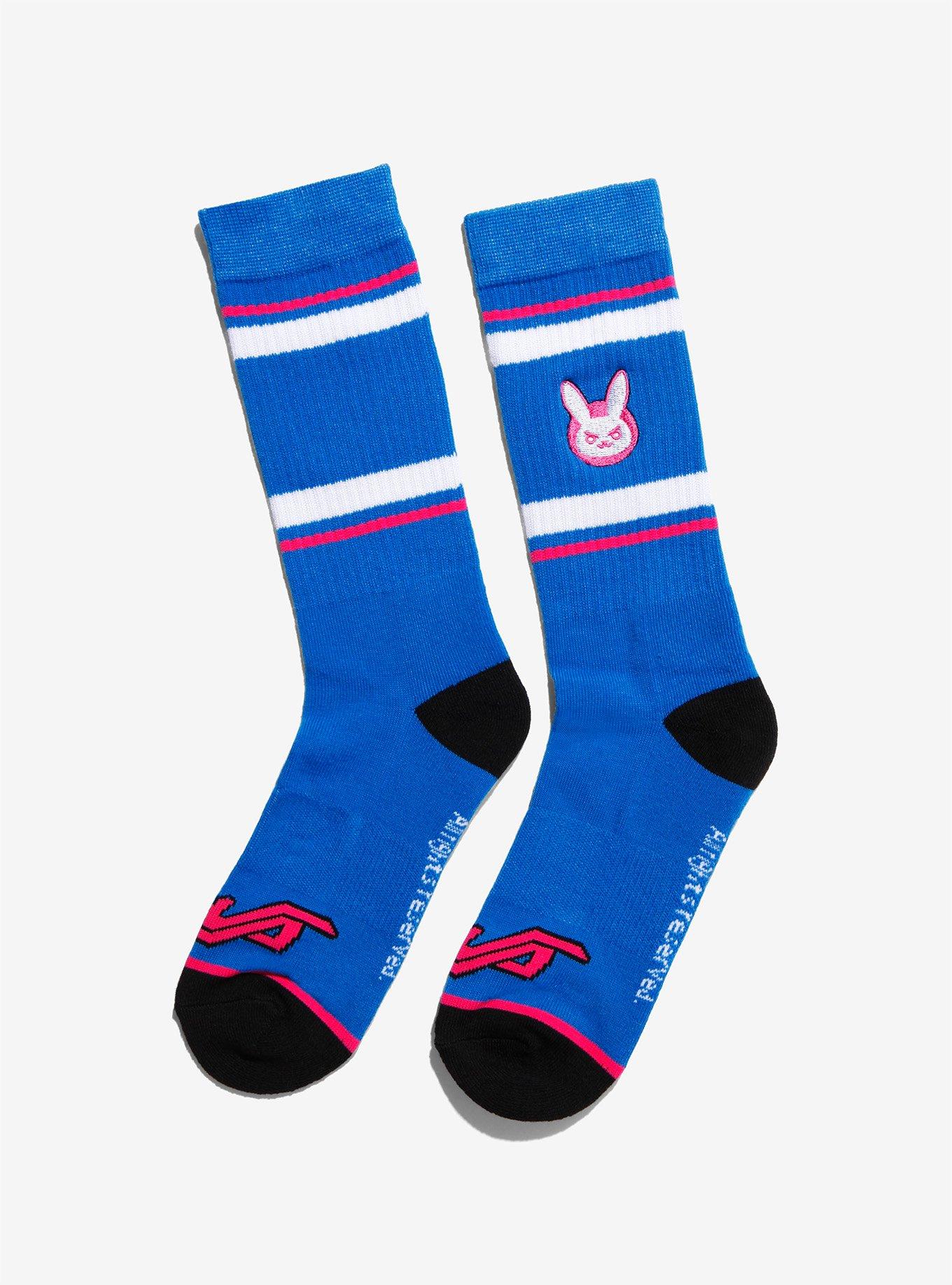 Overwatch D.Va Bunny Embroidered Socks, , alternate