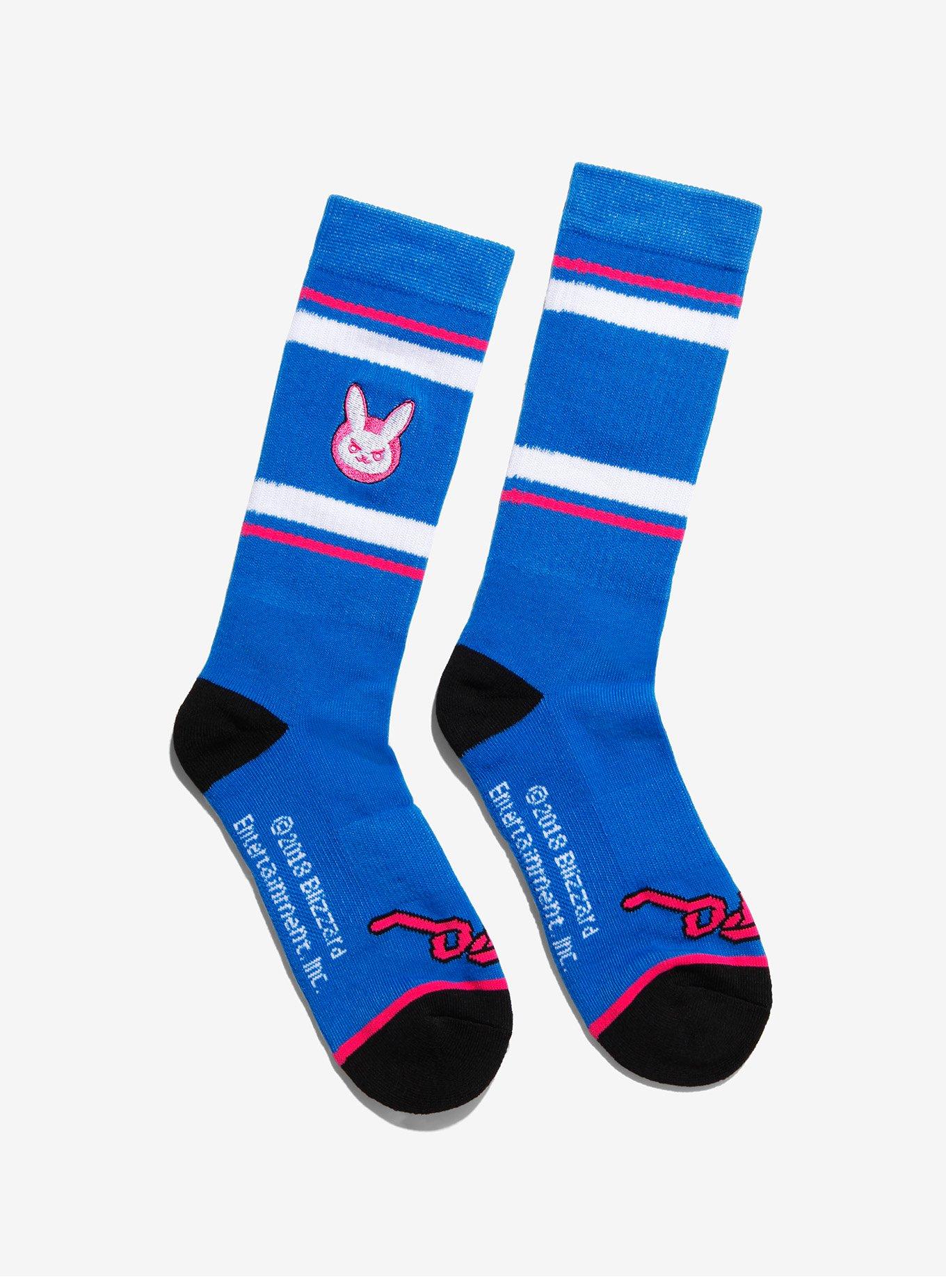 Overwatch D.Va Bunny Embroidered Socks, , alternate
