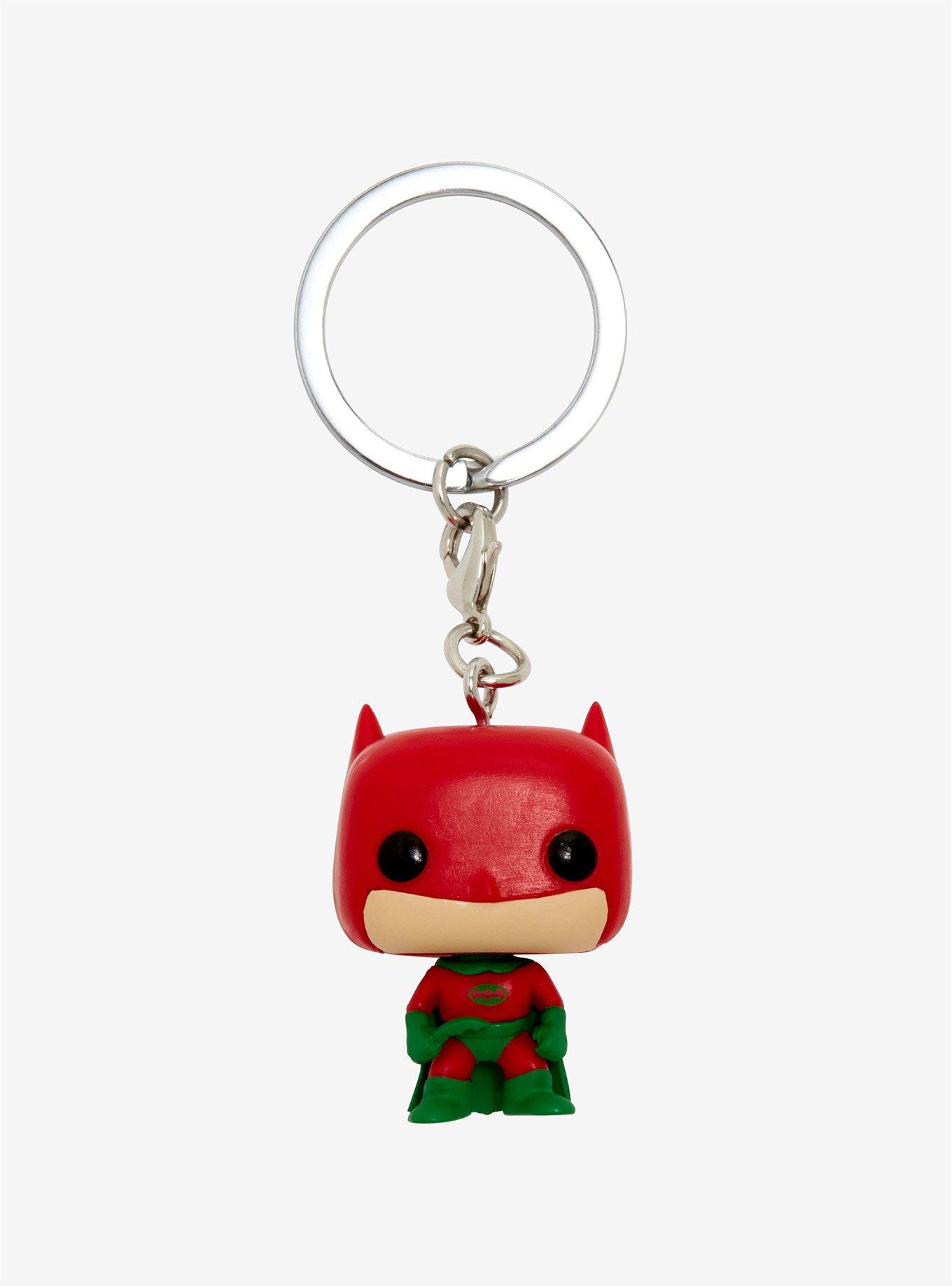Funko DC Comics Batman Pocket Pop! Batman (Holiday) Key Chain Hot Topic Exclusive, , alternate