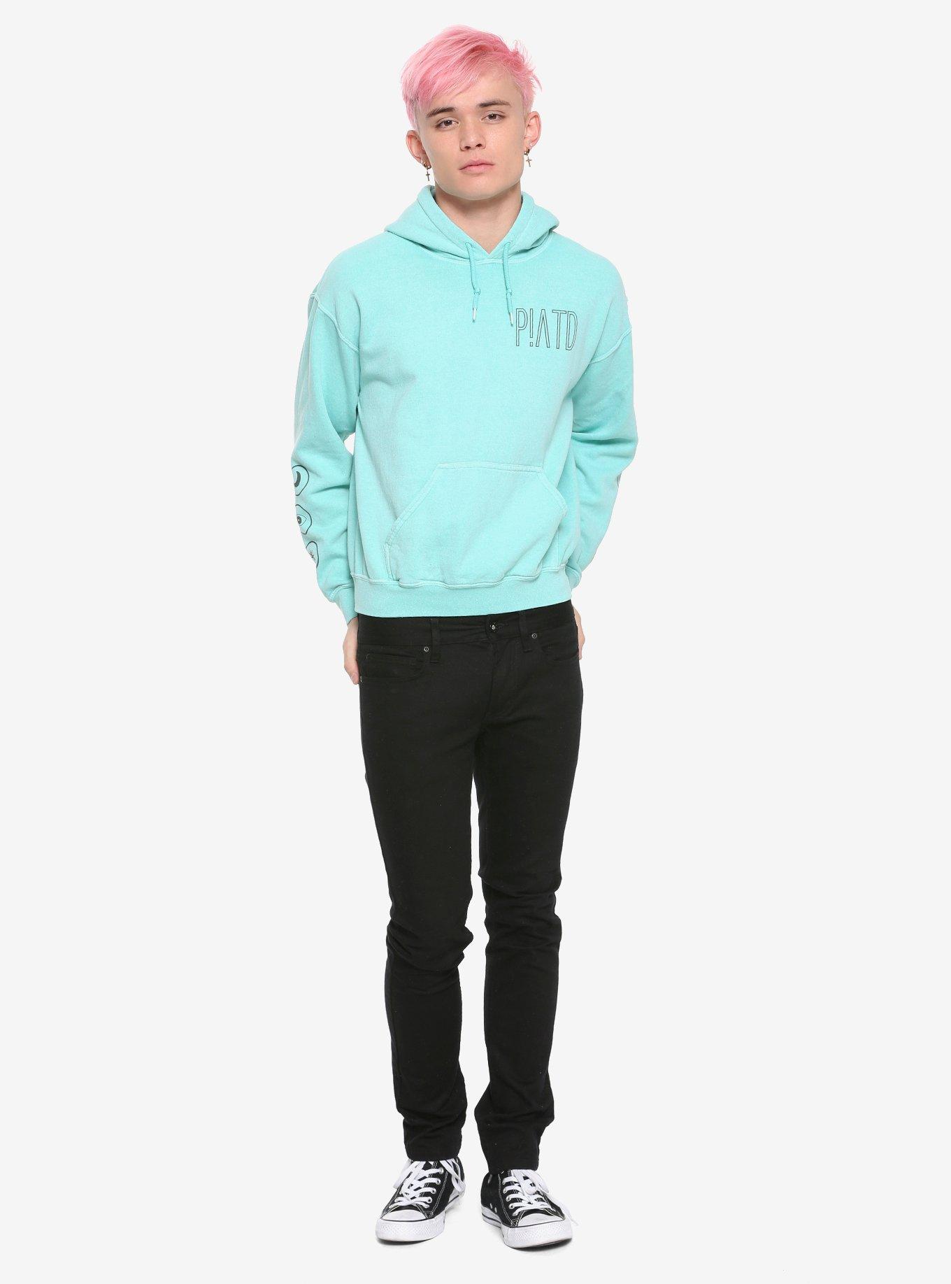 Panic! At The Disco Symbols Teal Hoodie, GREEN, alternate