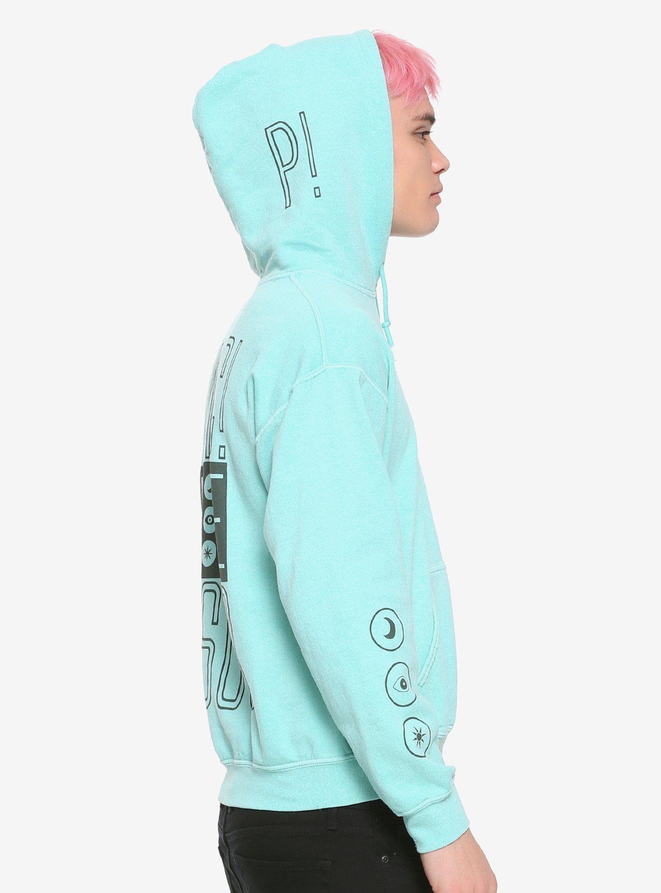 Panic! At The Disco Symbols Teal Hoodie, GREEN, alternate