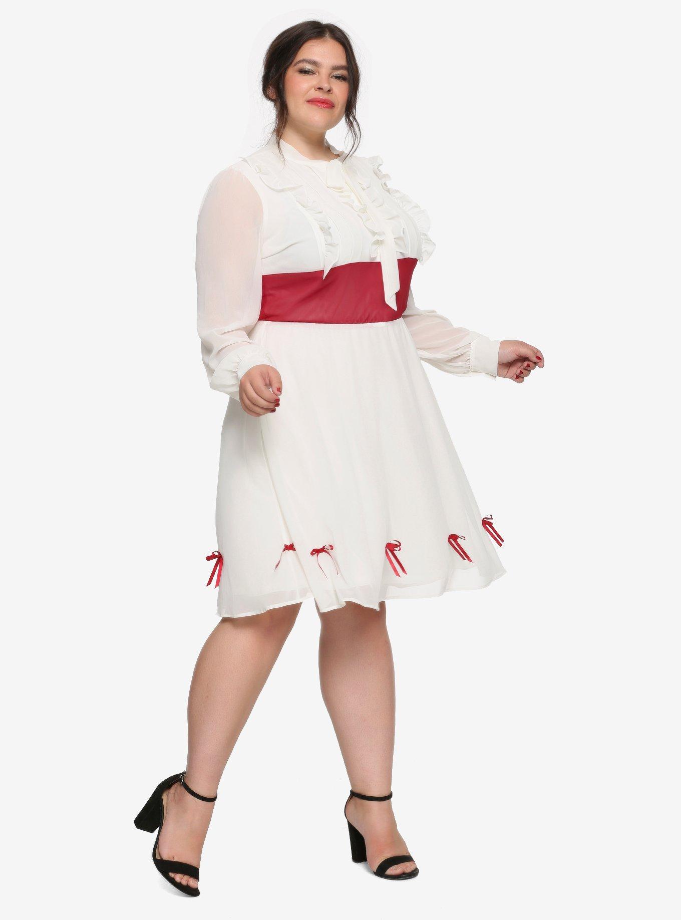 Her Universe Disney Mary Poppins Classic Chiffon Dress Plus Size, WHITE, alternate