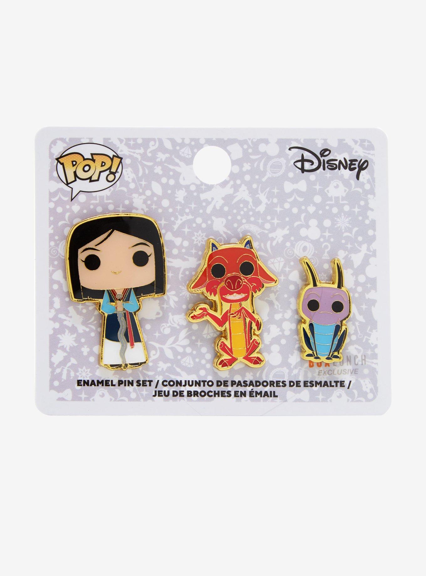 Funko Pop! Disney Mulan Mulan Mushu & Cri-Kee Enamel Pin Set - BoxLunch Exclusive, , alternate