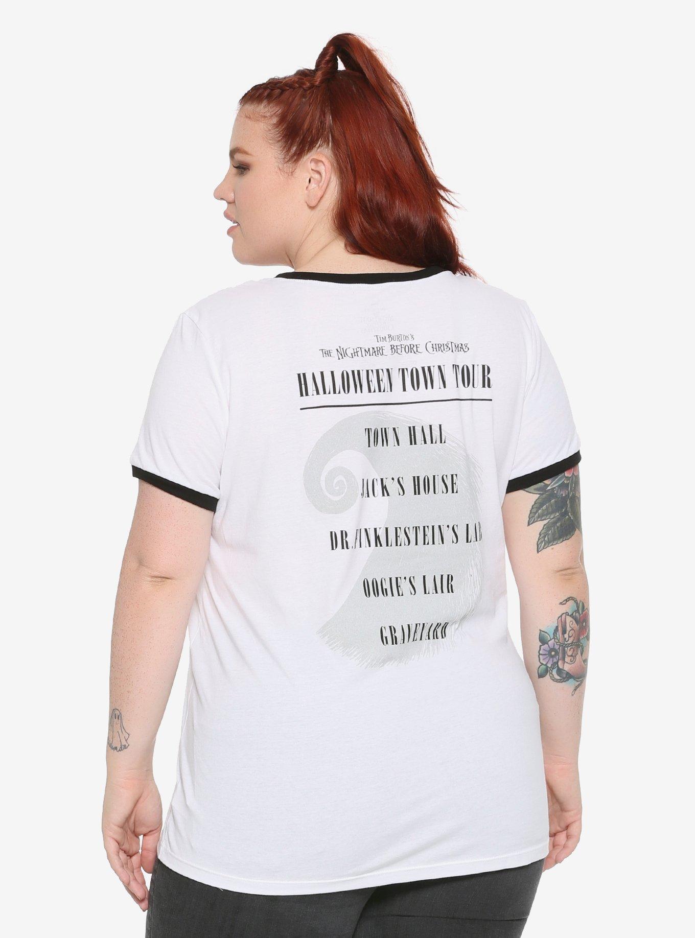 The Nightmare Before Christmas Halloween Town Tour Girls Ringer T-Shirt, , alternate