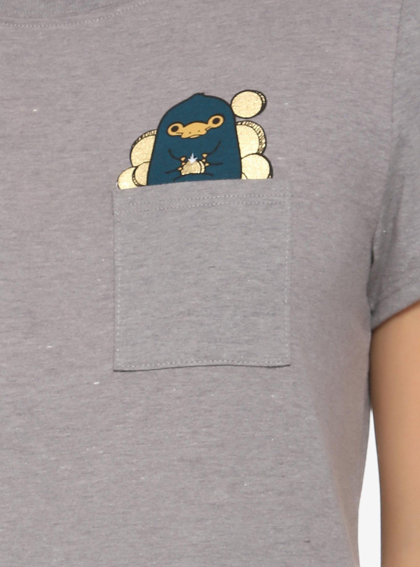 Fantastic Beasts: The Crimes Of Grindelwald Niffler Pocket Womens T-Shirt - BoxLunch Exclusive, , alternate