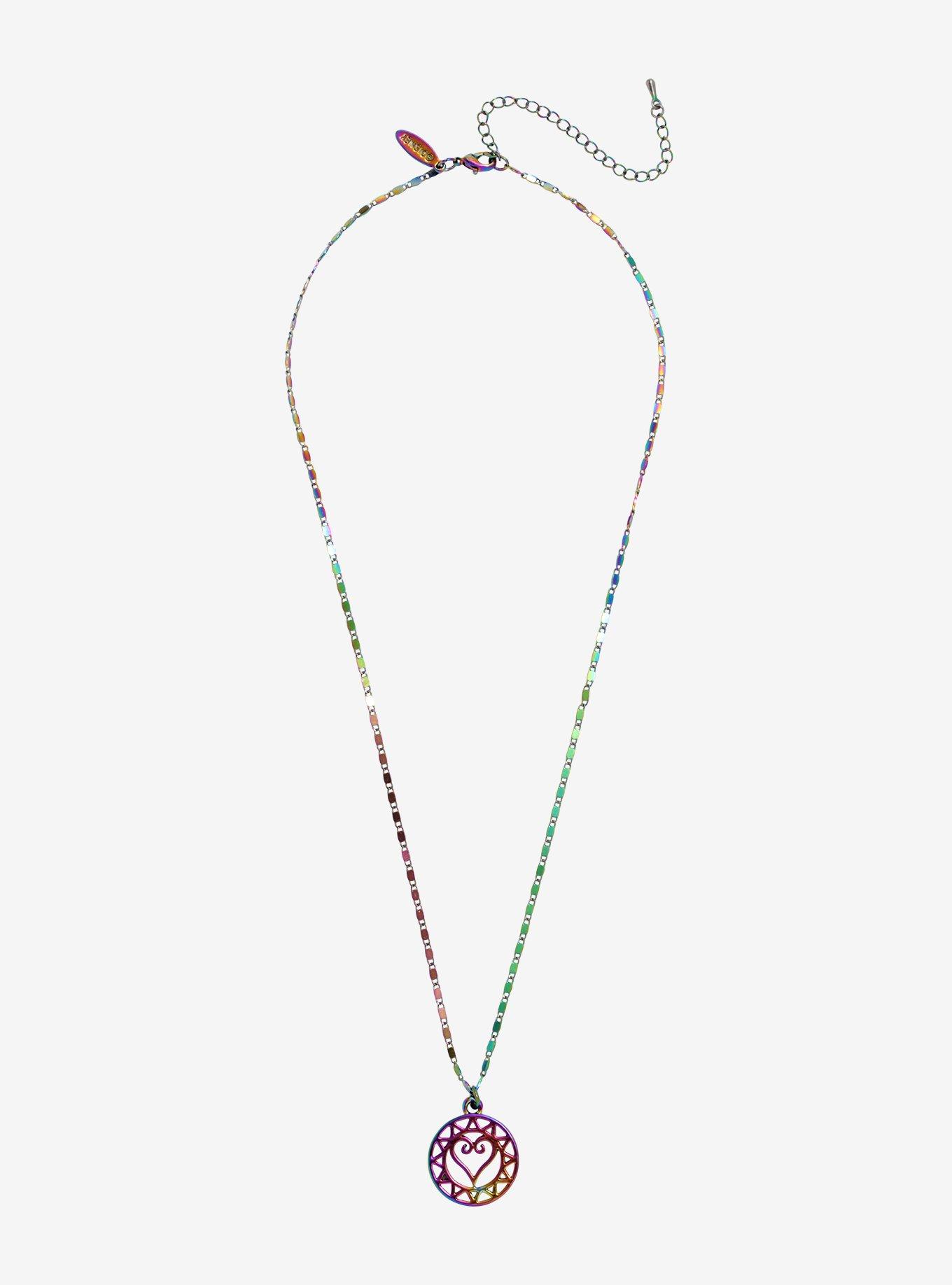 Disney Kingdom Hearts Anodized Logo Necklace, , alternate