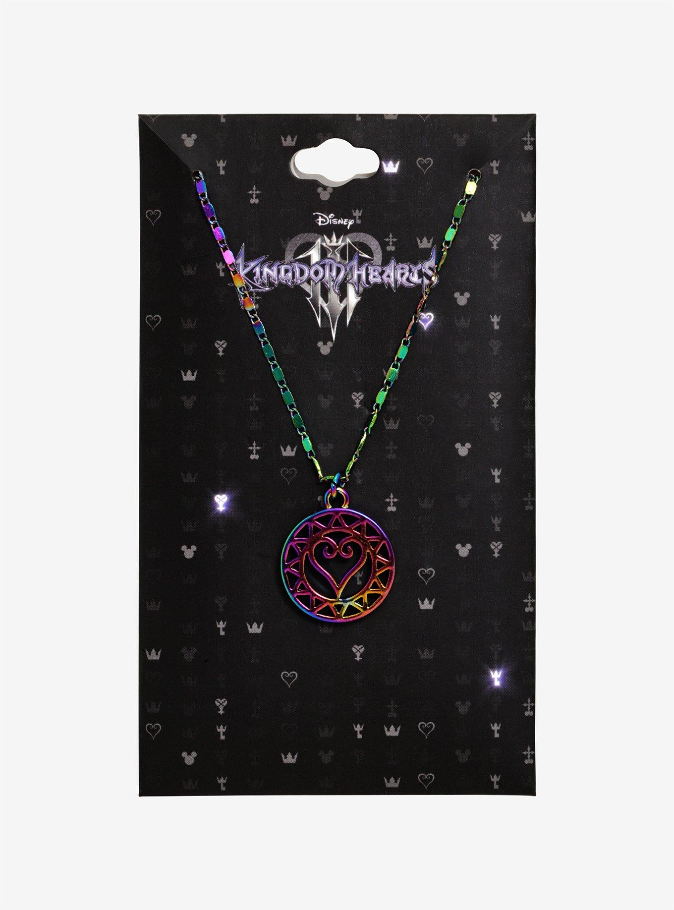 Disney Kingdom Hearts Anodized Logo Necklace, , alternate