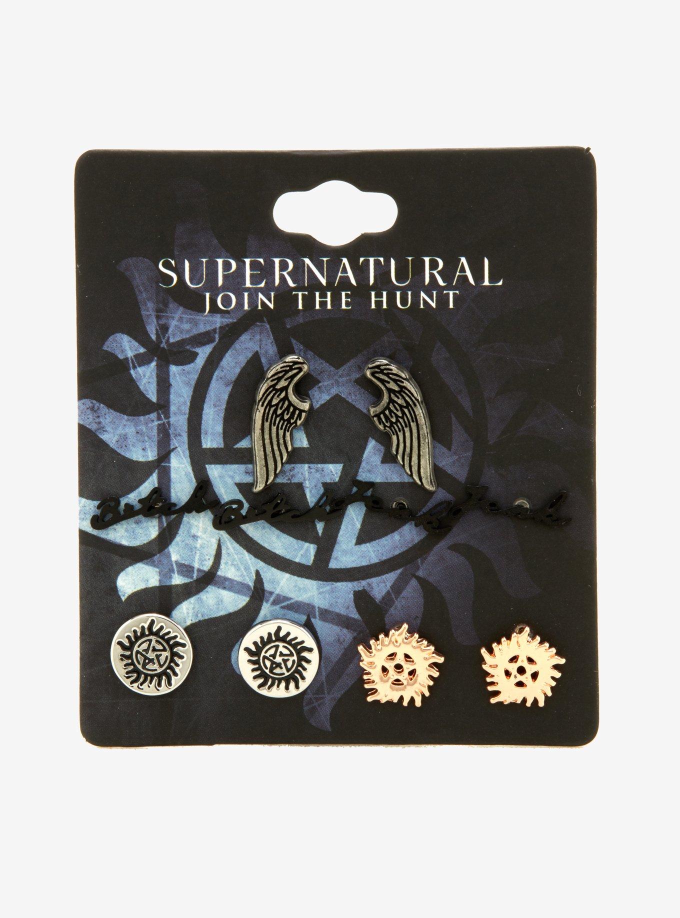 Supernatural Symbols Earring Set, , alternate
