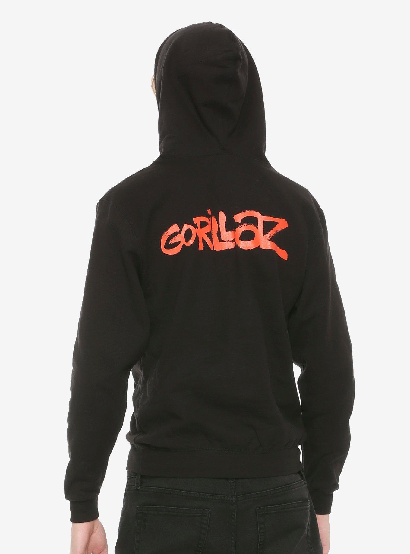 Gorillaz Red Skull Hoodie, , alternate