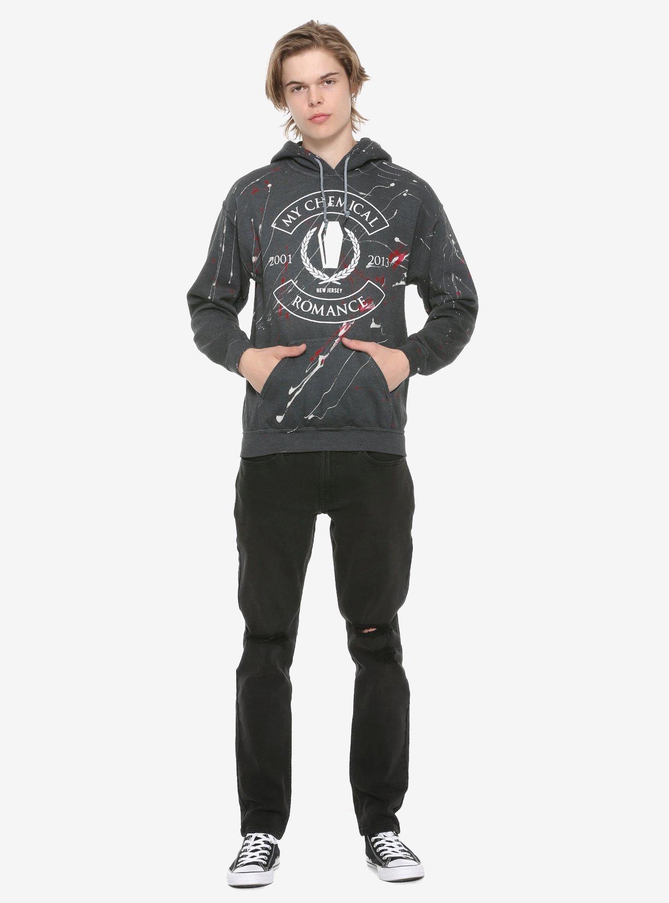 My Chemical Romance Coffin Crest Splash Dye Hoodie, , alternate