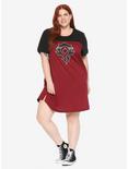 World Of Warcraft Horde Striped T-Shirt Dress Plus size, , alternate