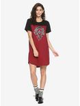 World Of Warcraft Horde Striped T-Shirt Dress, , alternate