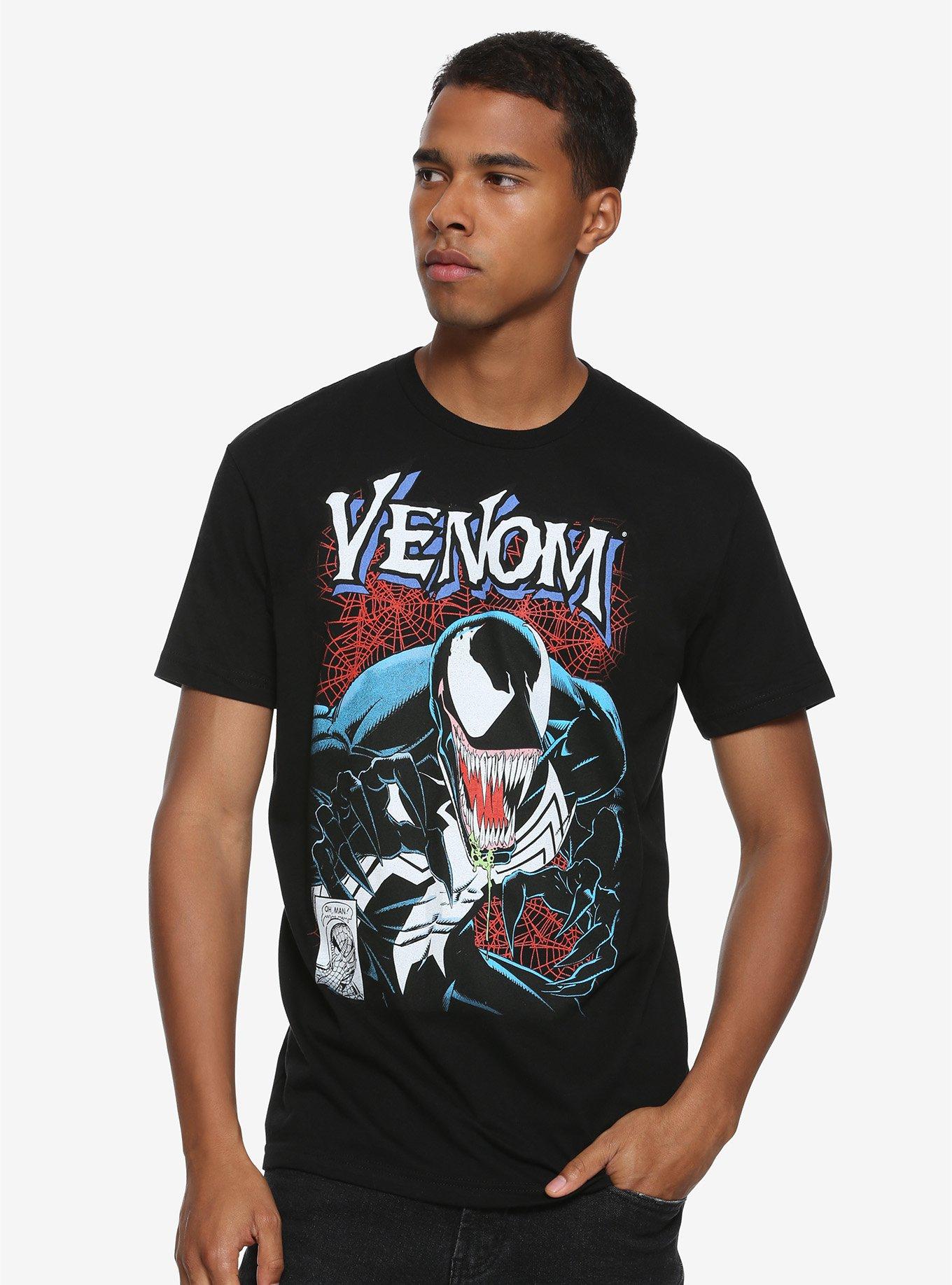 Marvel Venom Comic Book Cover T-Shirt, BLACK, alternate