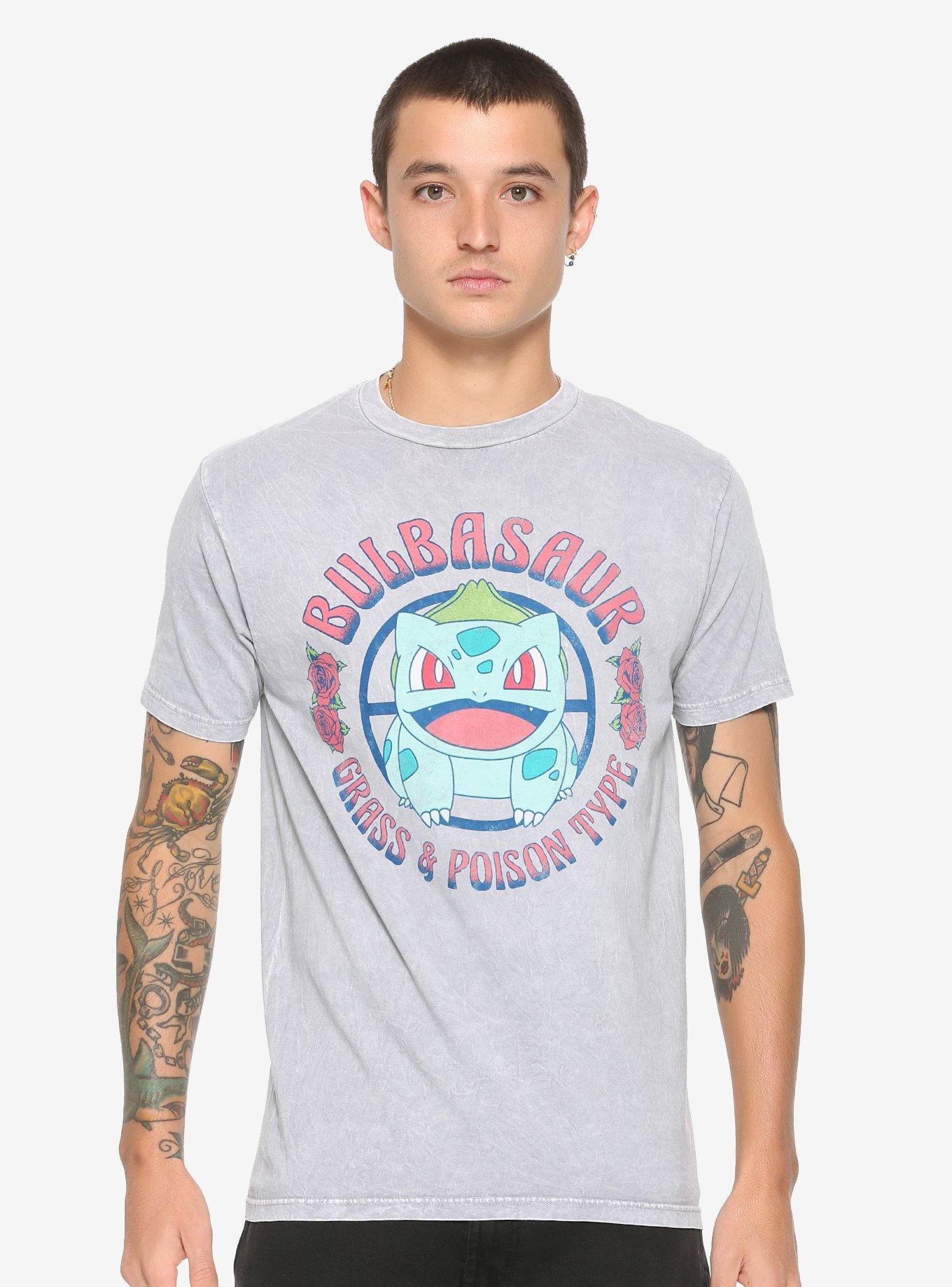 Pokemon Bulbasaur Grass & Poison Type Wash T-Shirt, , alternate