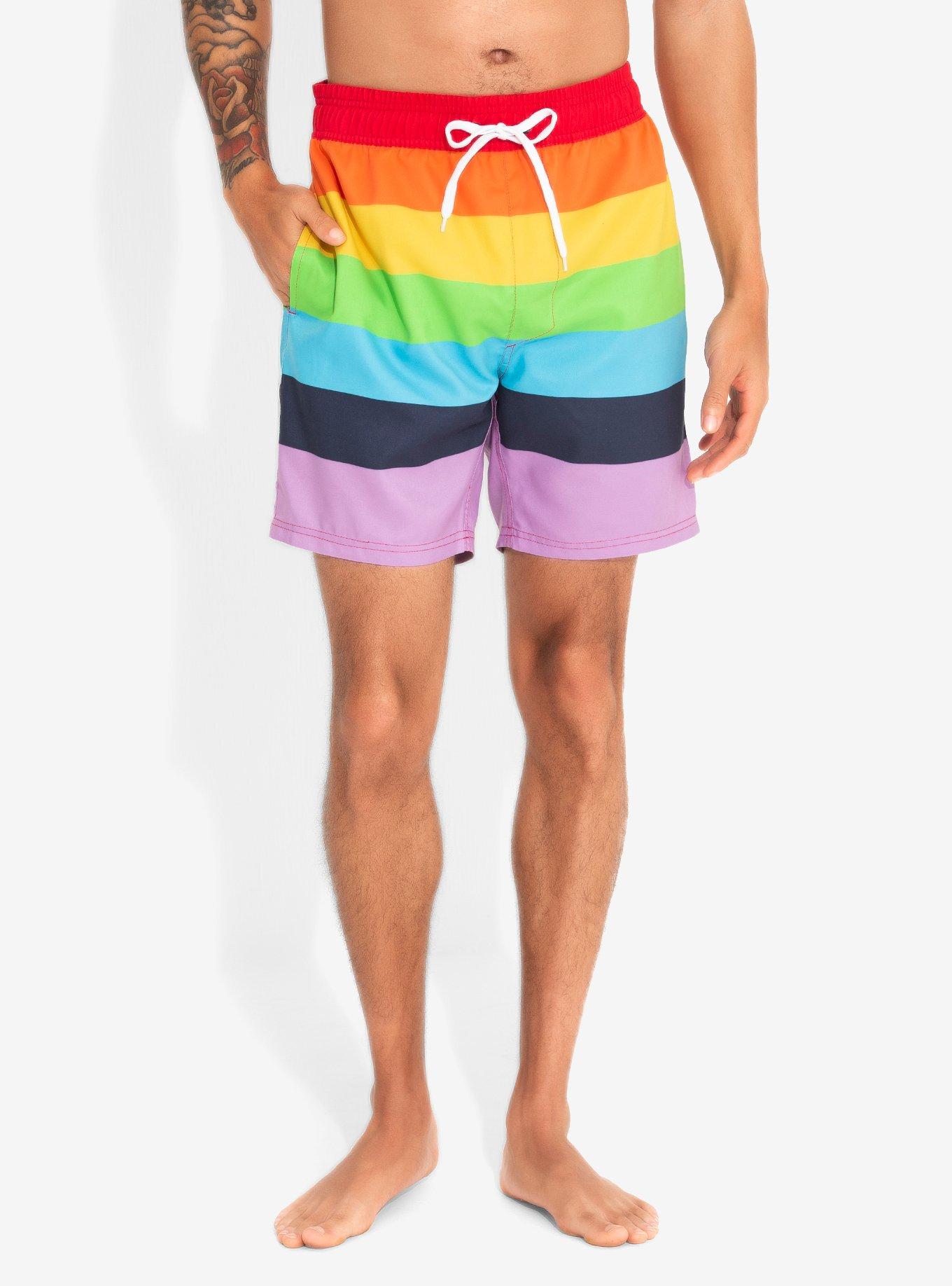 Rainbow Swim Trunks, , alternate