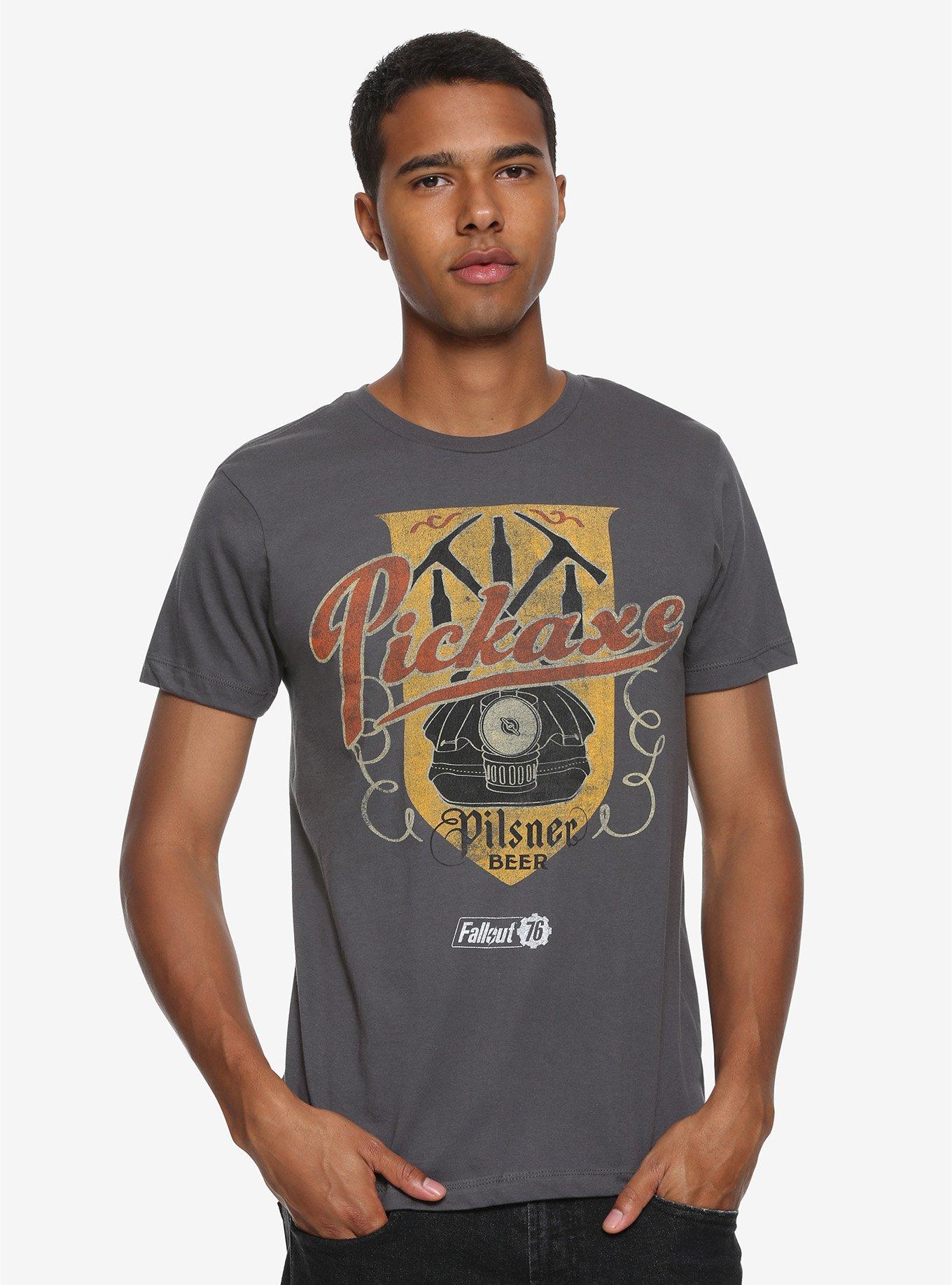 Fallout 76 Pickaxe Pilsner T-Shirt, GREY  CHARCOAL, alternate