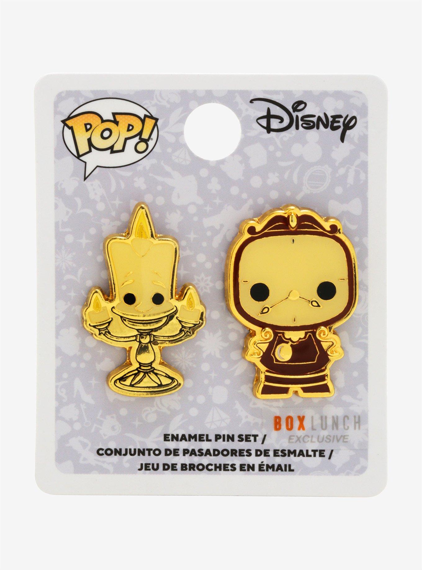 Funko Pop! Disney Beauty And The Beast Lumiere & Cogsworth Enamel Pin Set - BoxLunch Exclusive, , alternate