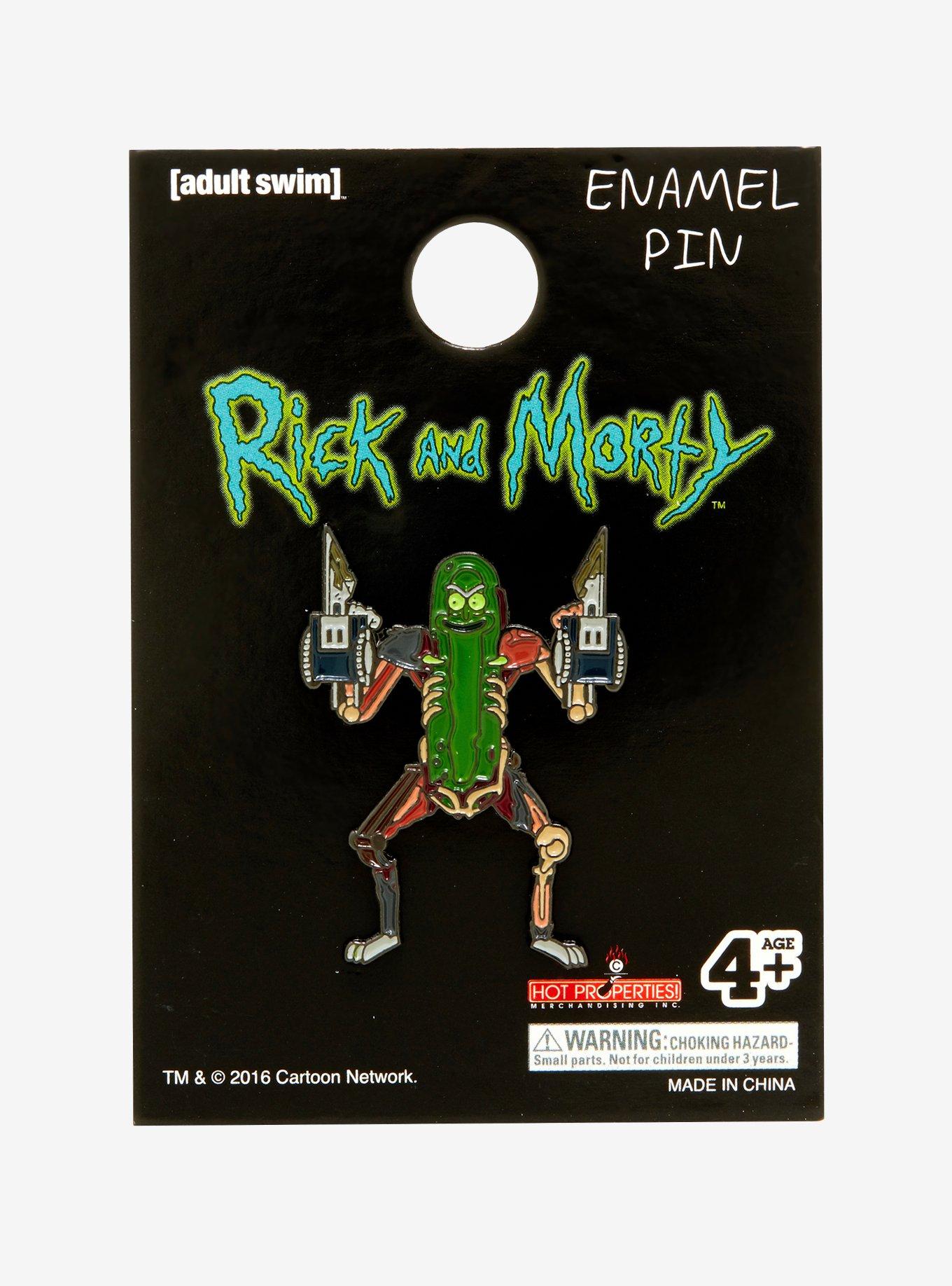 Rick And Morty Pickle Rick Blade Enamel Pin, , alternate