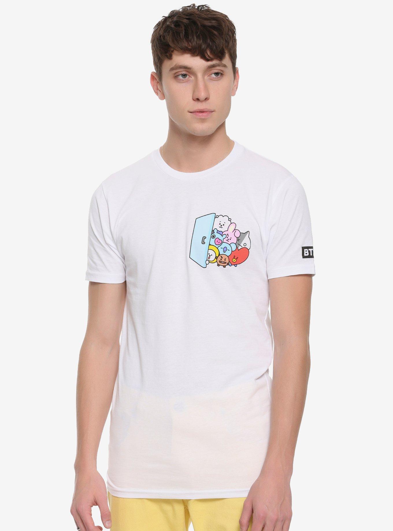 BT21 Group Door T-Shirt, WHITE, alternate