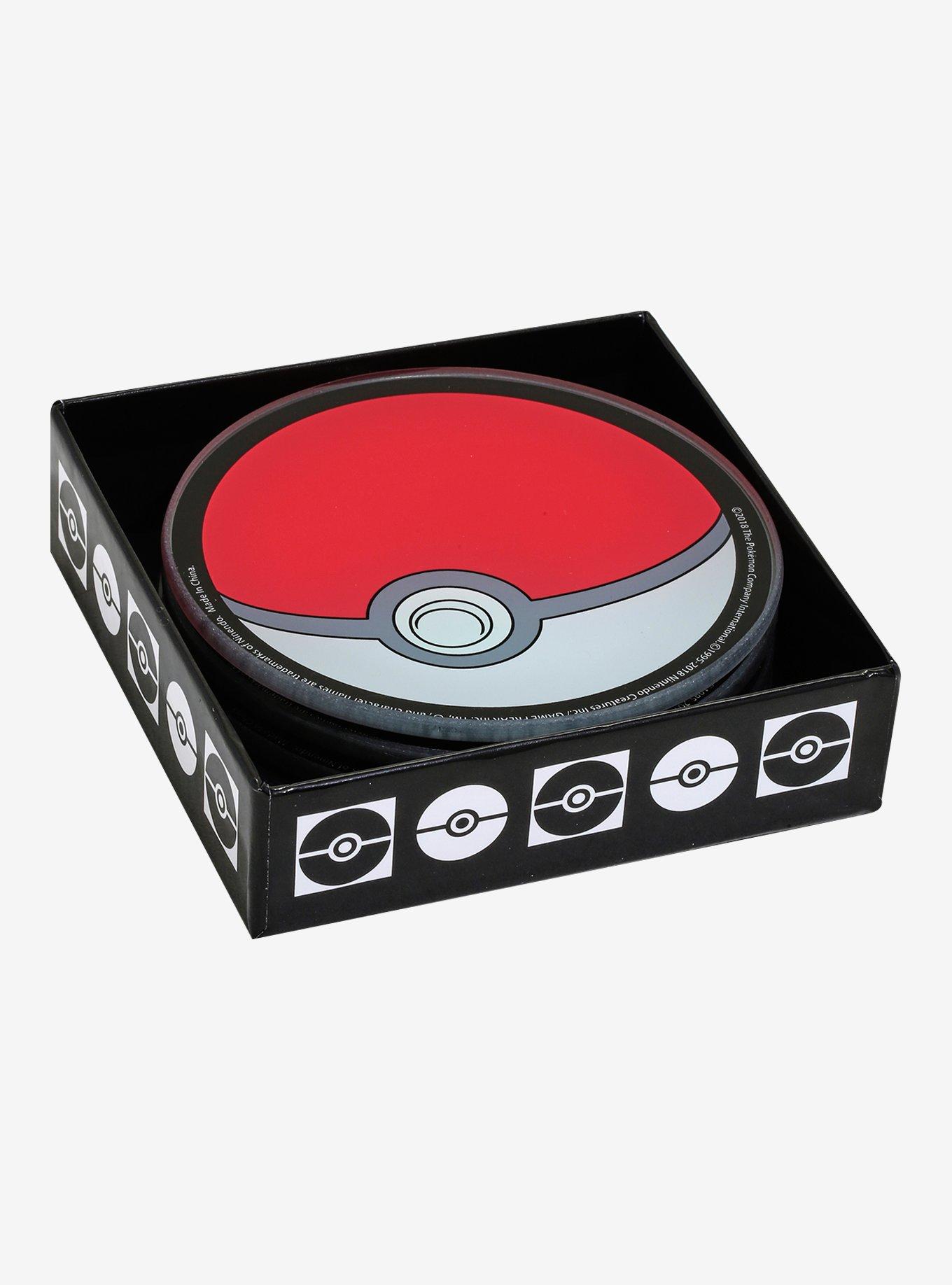 Pokemon Poke Ball Glass Coaster & Holder Set - BoxLunch Exclusive, , alternate