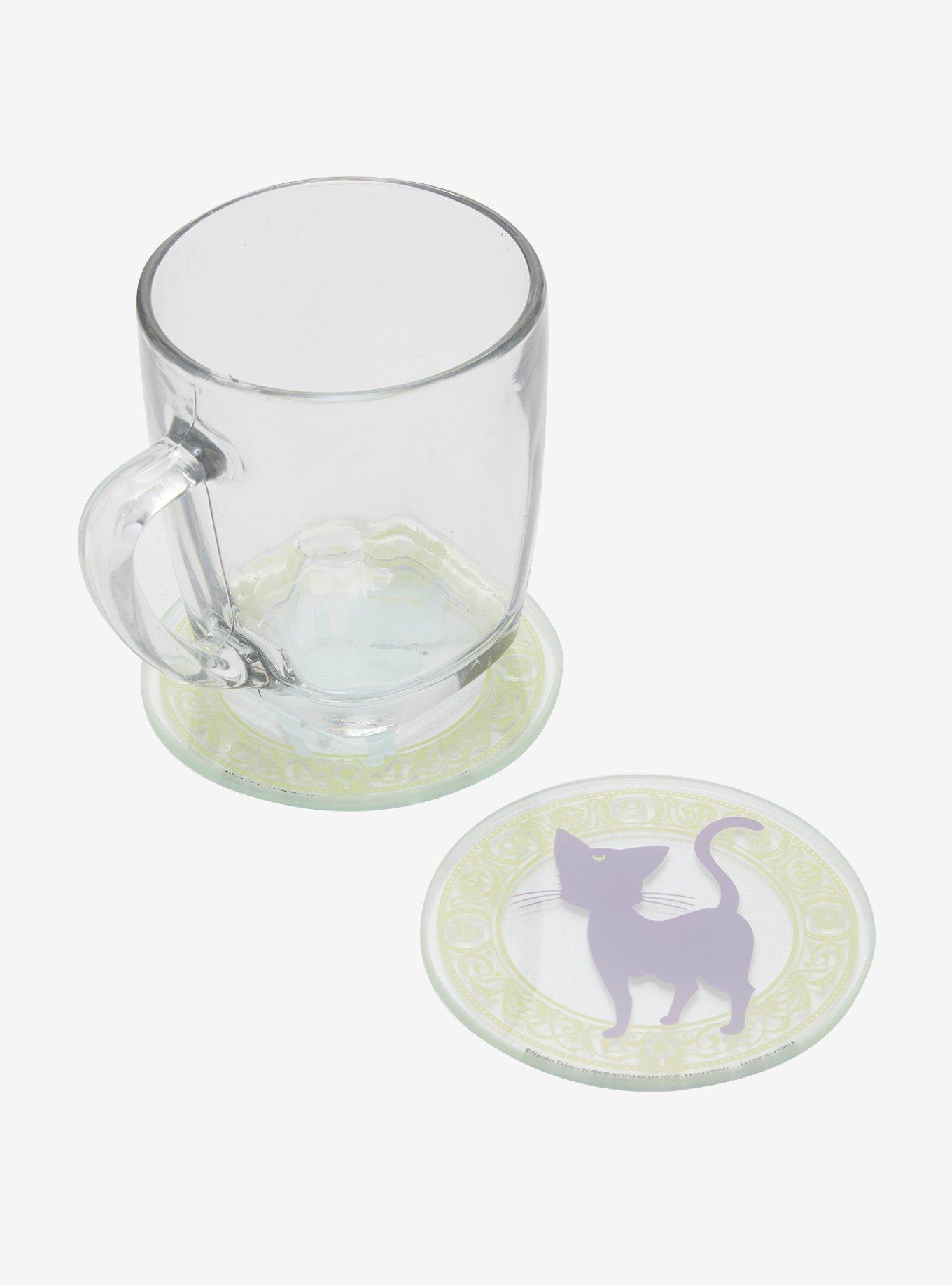 Sailor Moon Luna & Artemis Glass Coaster Set - BoxLunch Exclusive, , alternate