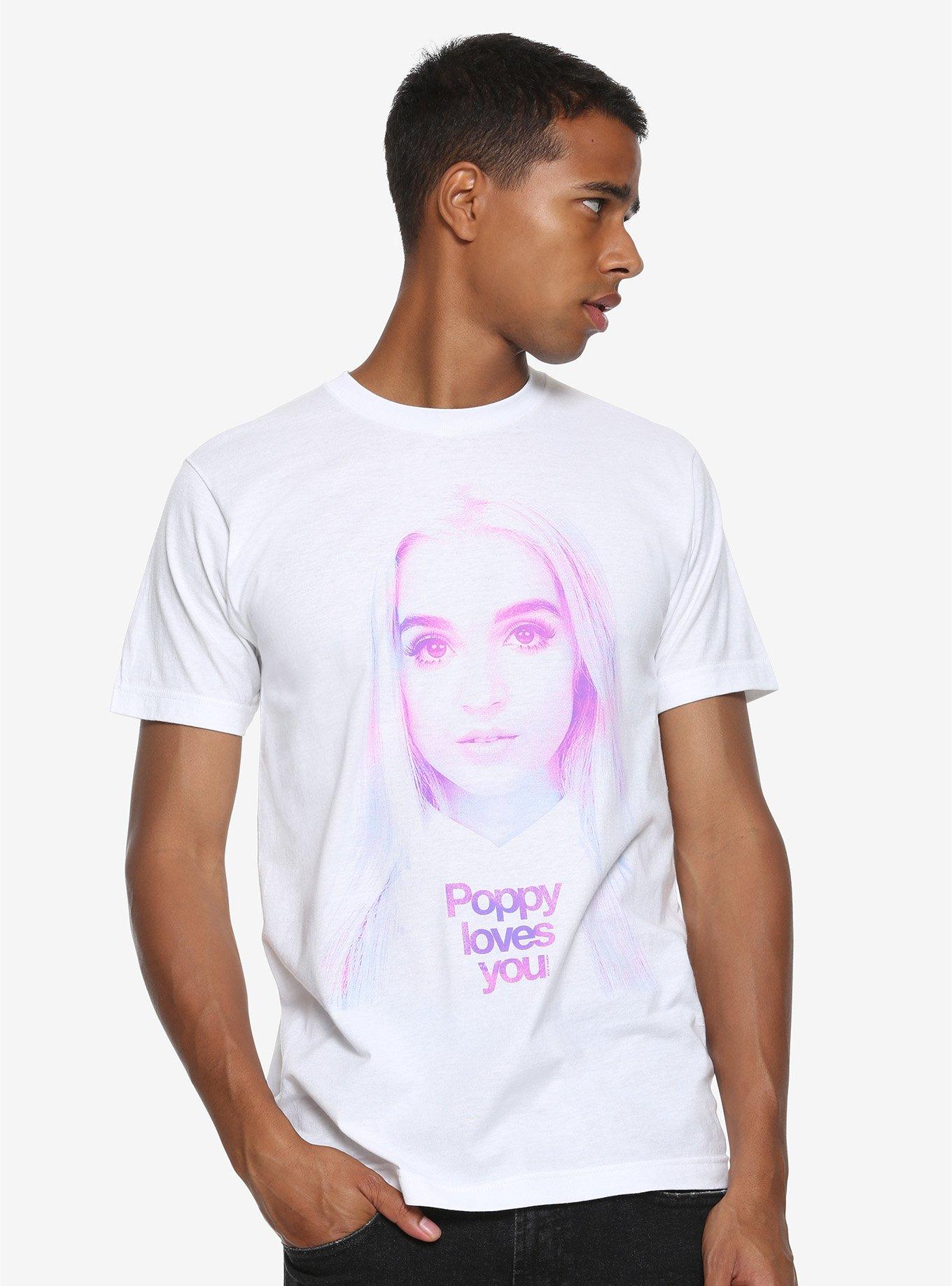 Poppy Loves You T-Shirt, WHITE, alternate