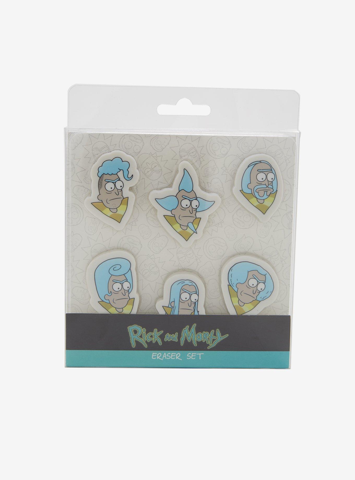 Rick And Morty Eraser Set - BoxLunch Exclusive, , alternate