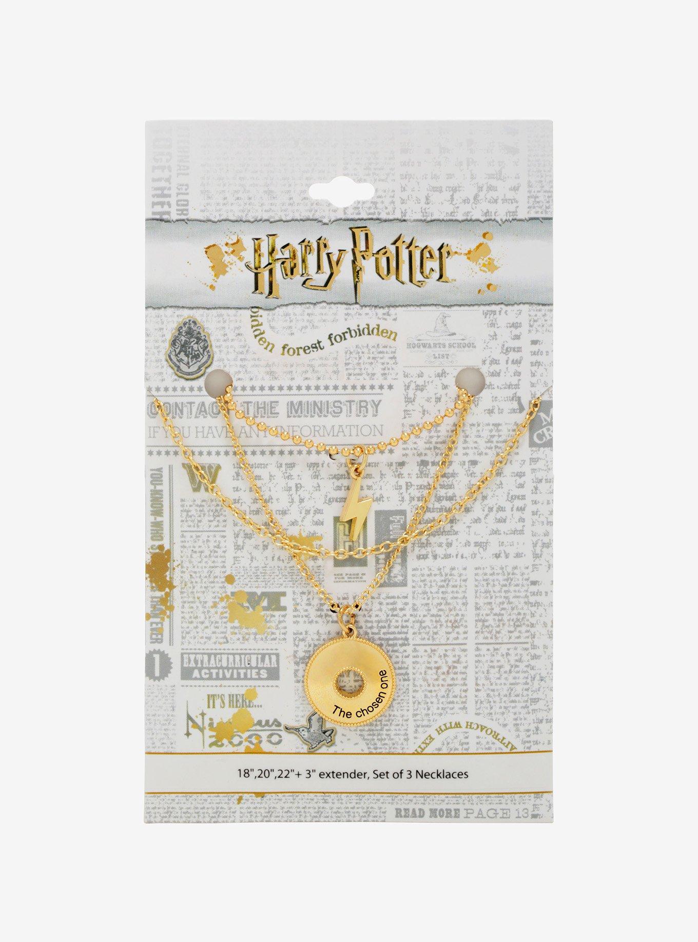 Harry Potter The Chosen One Lightning Bolt Layered Necklaces - BoxLunch Exclusive, , alternate