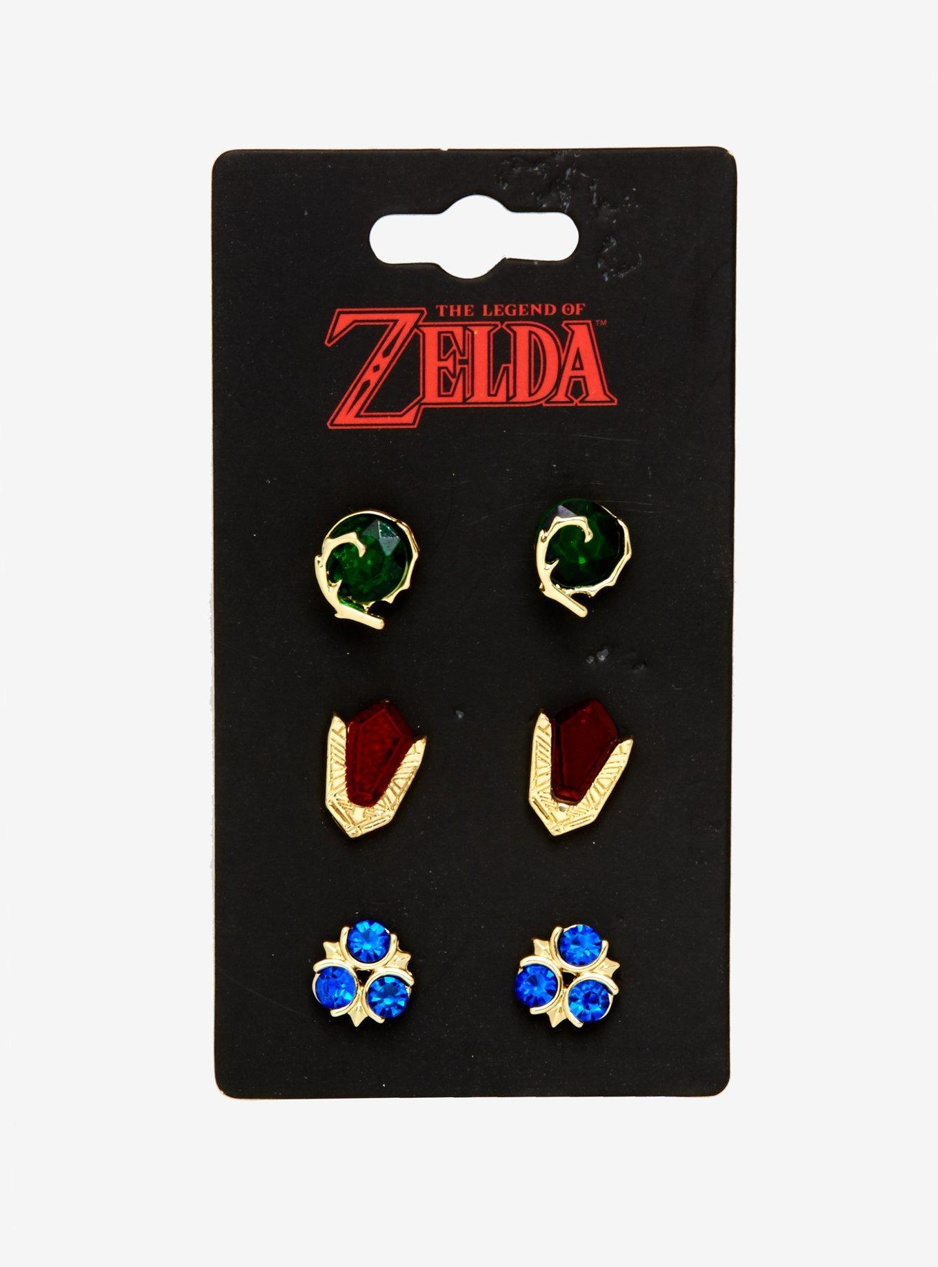 The Legend Of Zelda: Breath Of The Wild Rupees Earring Set 3 Pair, , alternate