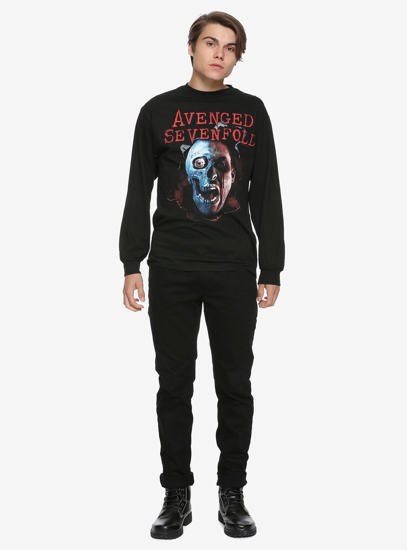 Avenged Sevenfold Two Faced Long-Sleeve T-Shirt, , alternate