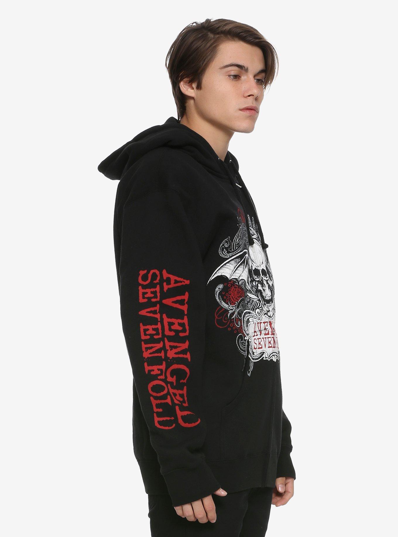 Avenged Sevenfold Winged Skull Hoodie, , alternate