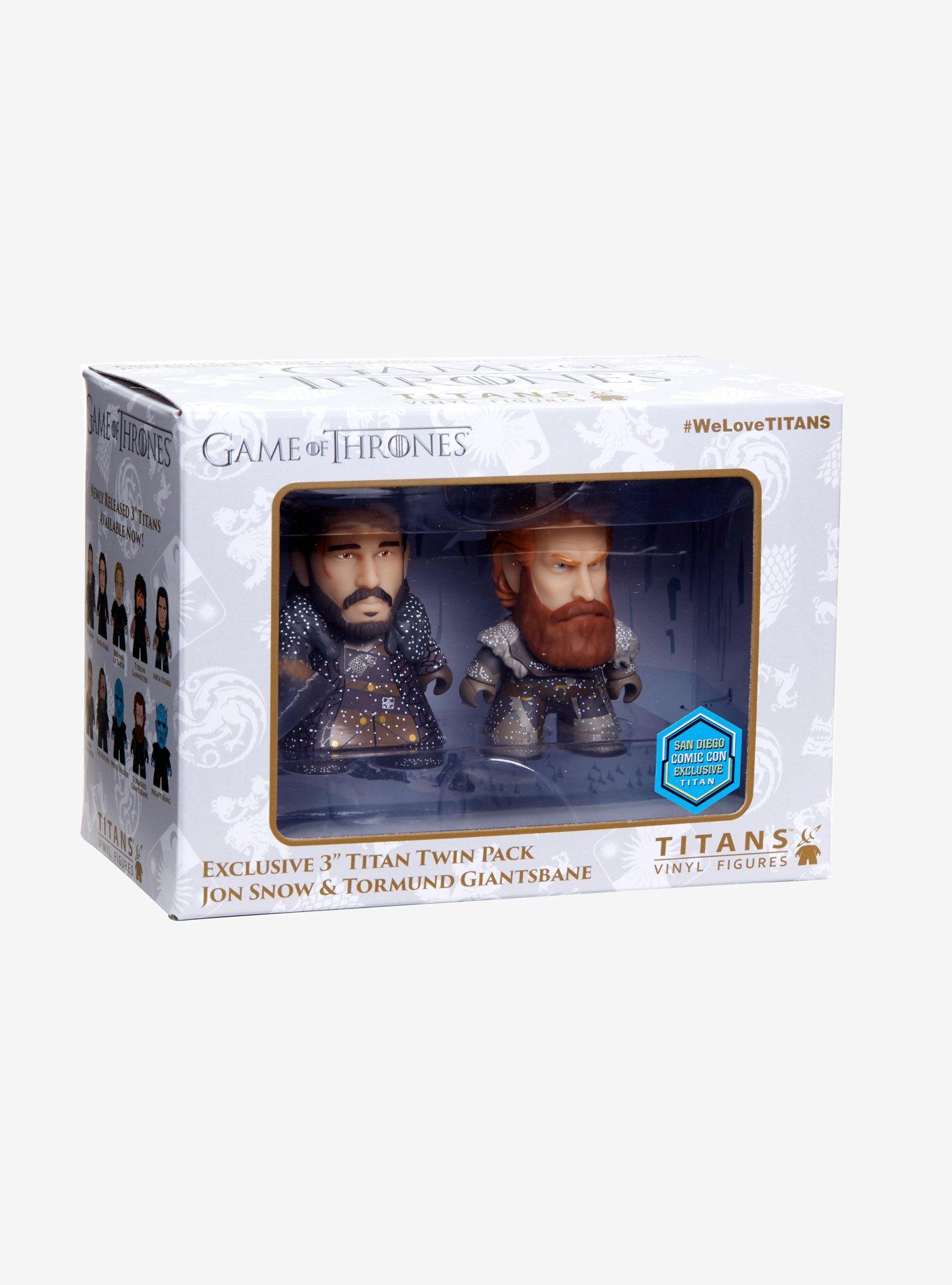 Game Of Thrones Jon Snow & Tormund Giantsbane Snow Covered 3 Inch Titans Vinyl Figure Twin Pack 2018 Fall Convention Exclusive, , alternate
