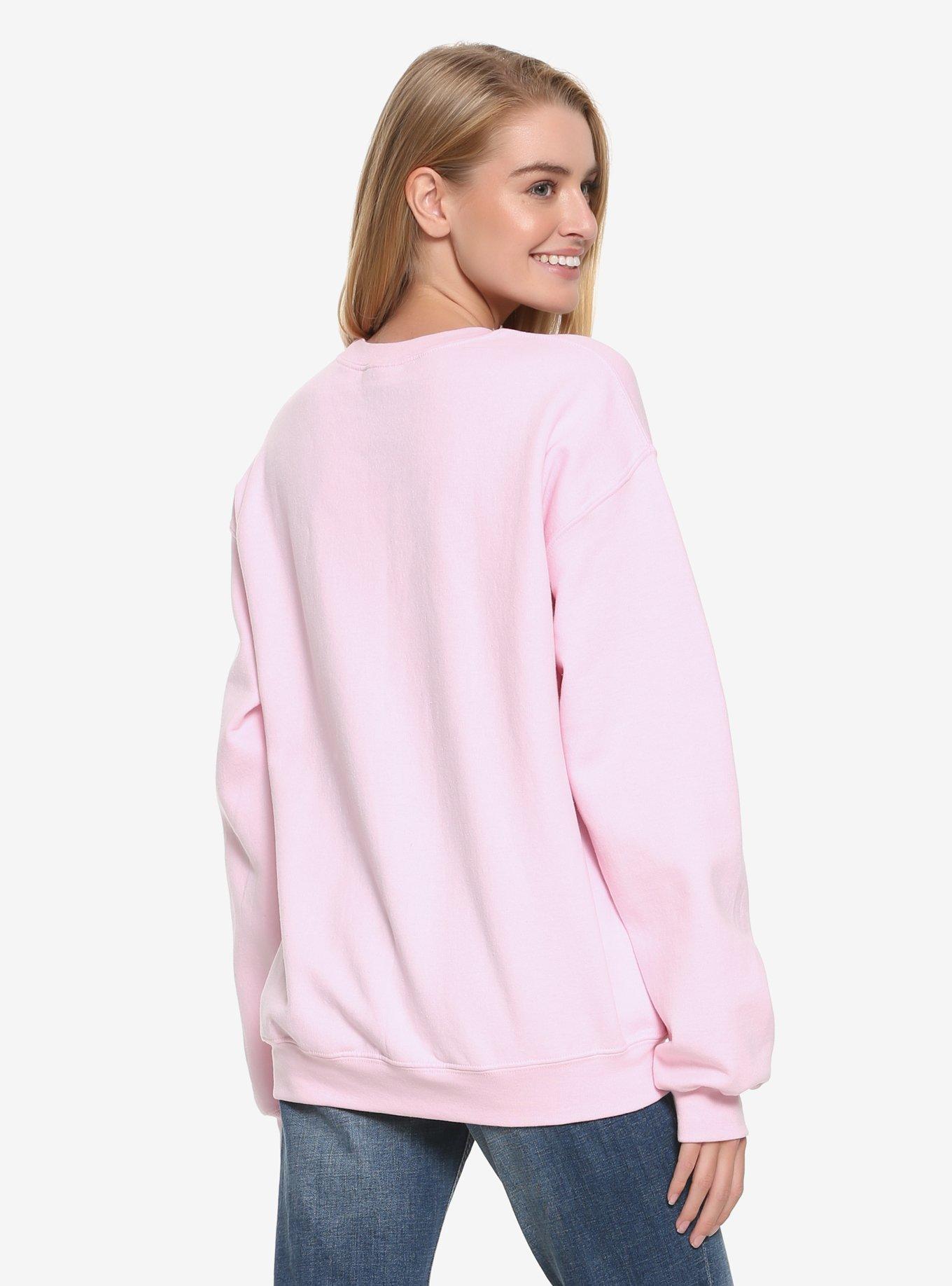 Sailor Moon Rainbow Womens Crewneck Sweatshirt - BoxLunch Exclusive, PINK, alternate