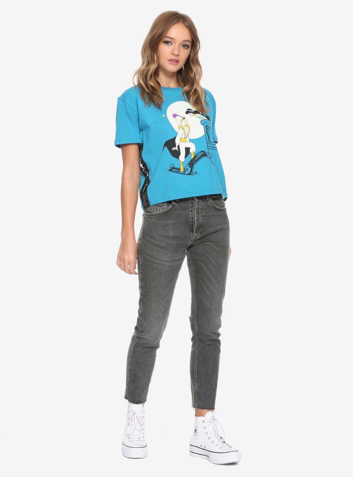 Disney Aladdin Side Taping Girls Crop T-Shirt, , alternate