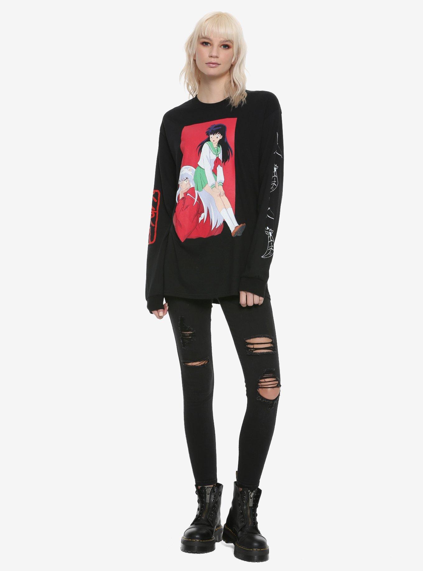 Inuyasha Kagome Portrait Girls Long-Sleeve T-Shirt, MULTI, alternate