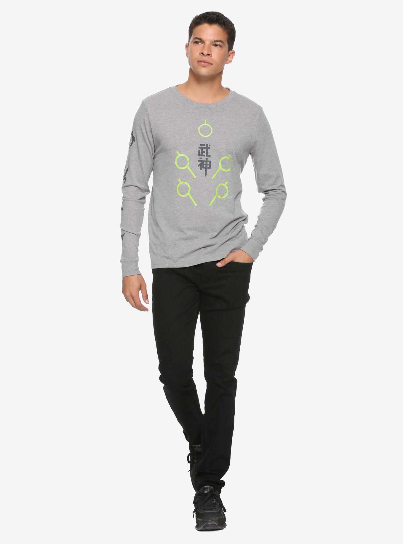 Our Universe Overwatch Genji Long-Sleeve T-Shirt, HEATHER GREY, alternate
