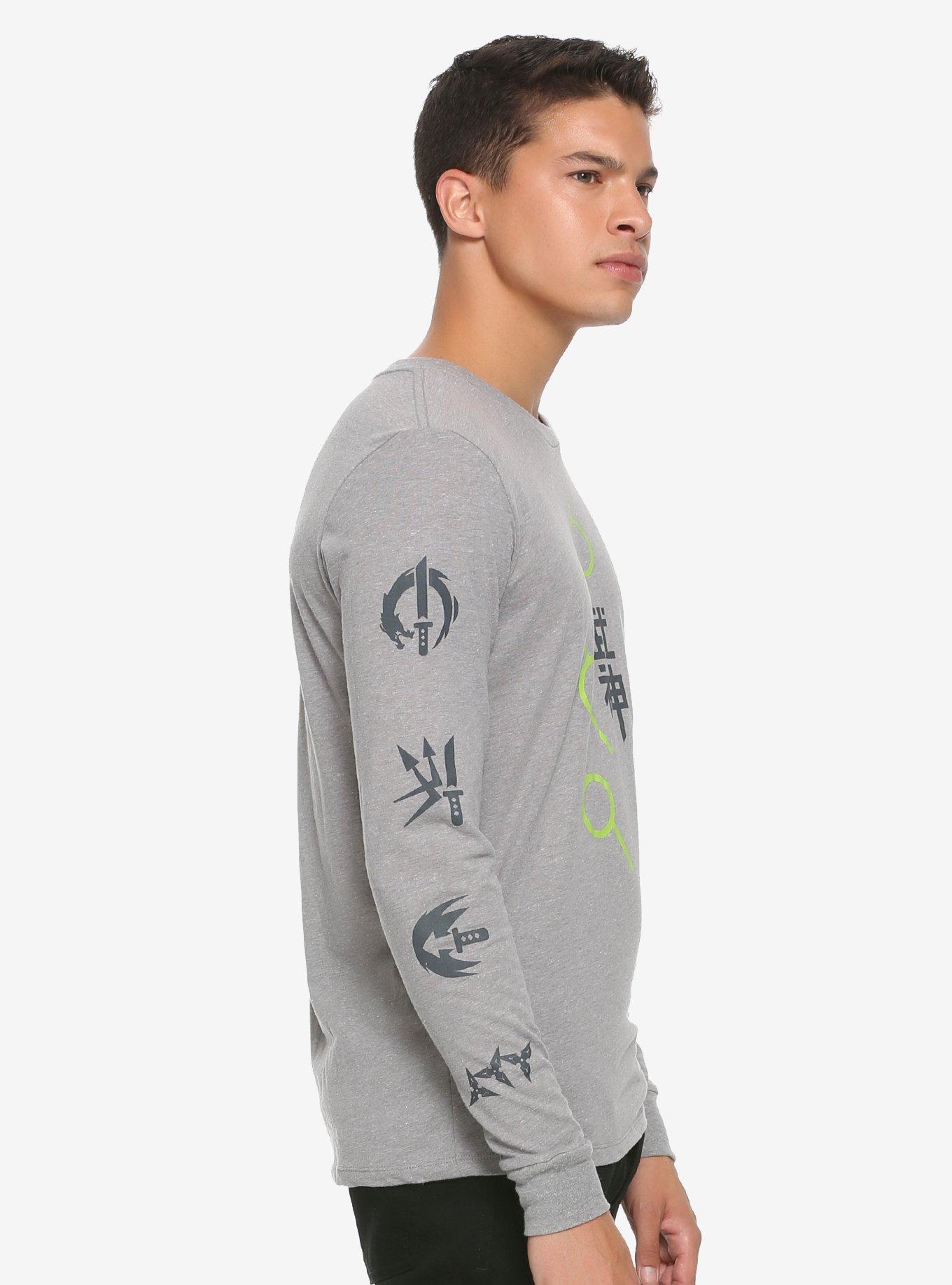 Our Universe Overwatch Genji Long-Sleeve T-Shirt, HEATHER GREY, alternate