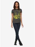 Twenty One Pilots Floral Double Lines Logo Girls T-Shirt Hot Topic Exclusive, BLACK, alternate