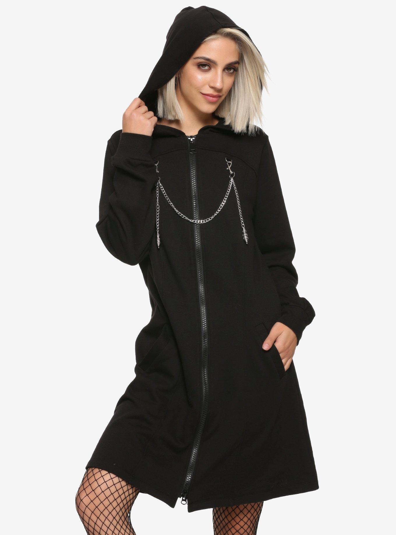 Disney Kingdom Hearts III Organization XIII Hooded Duster Coat Hot Topic Exclusive, BLACK, alternate