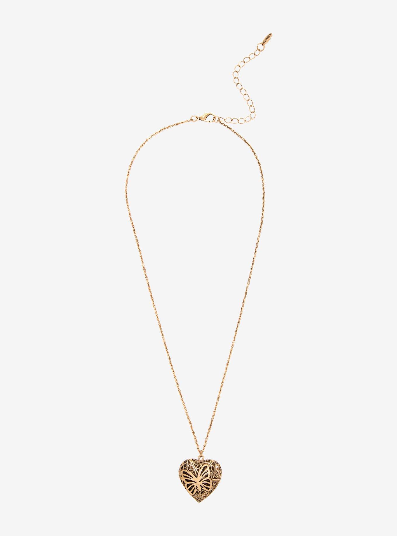 Life Is Strange Butterfly Heart Locket Necklace, , alternate