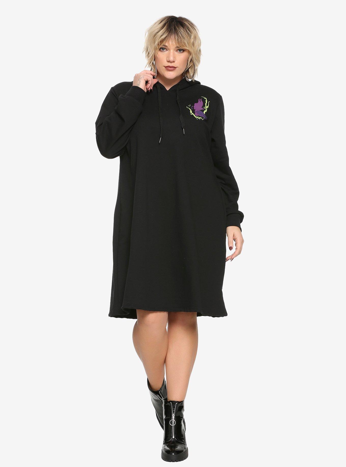 Disney Sleeping Beauty Maleficent Hoodie Dress Plus Size, BLACK, alternate