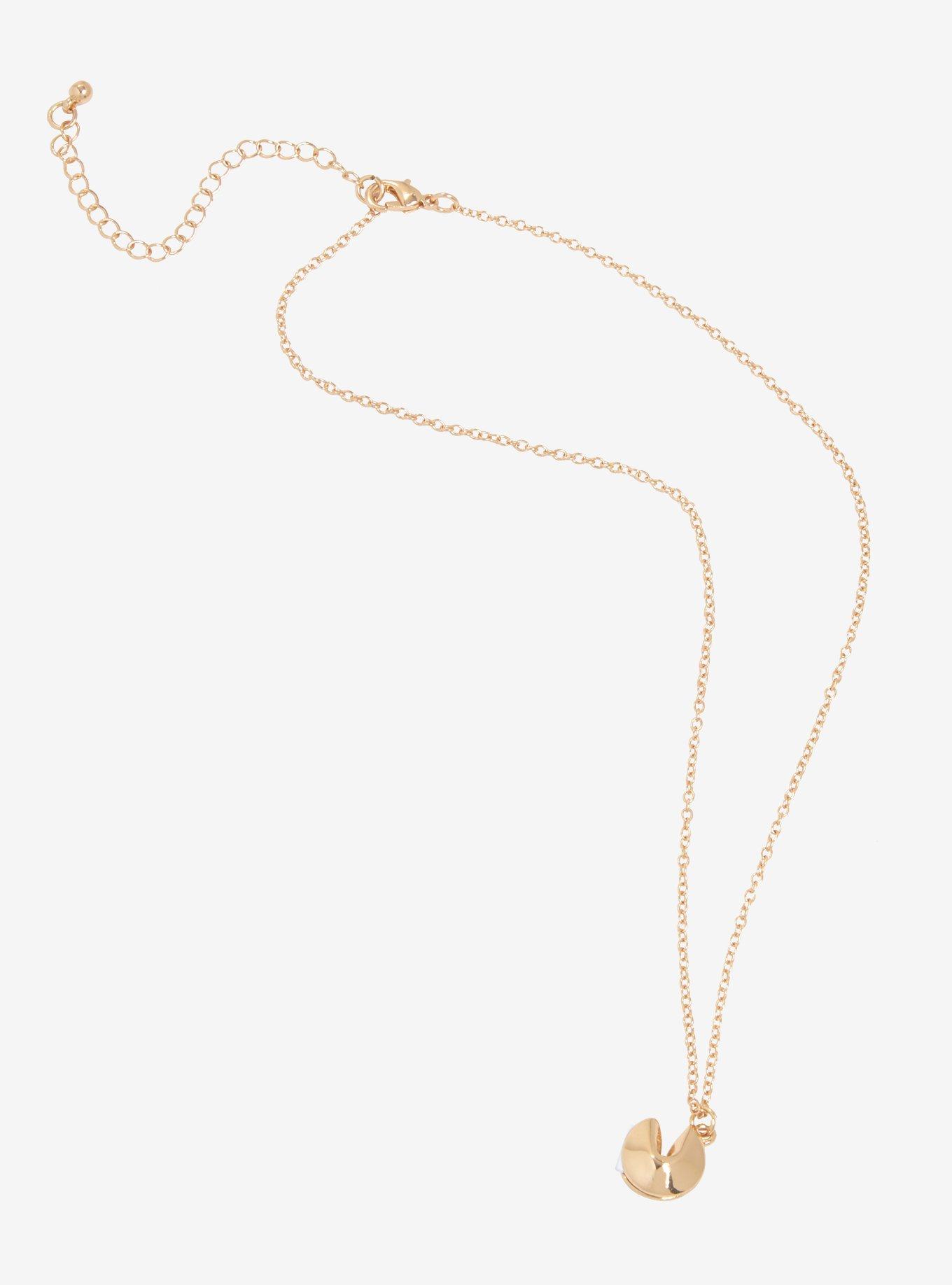 Fortune Cookie Necklace - BoxLunch Exclusive, , alternate