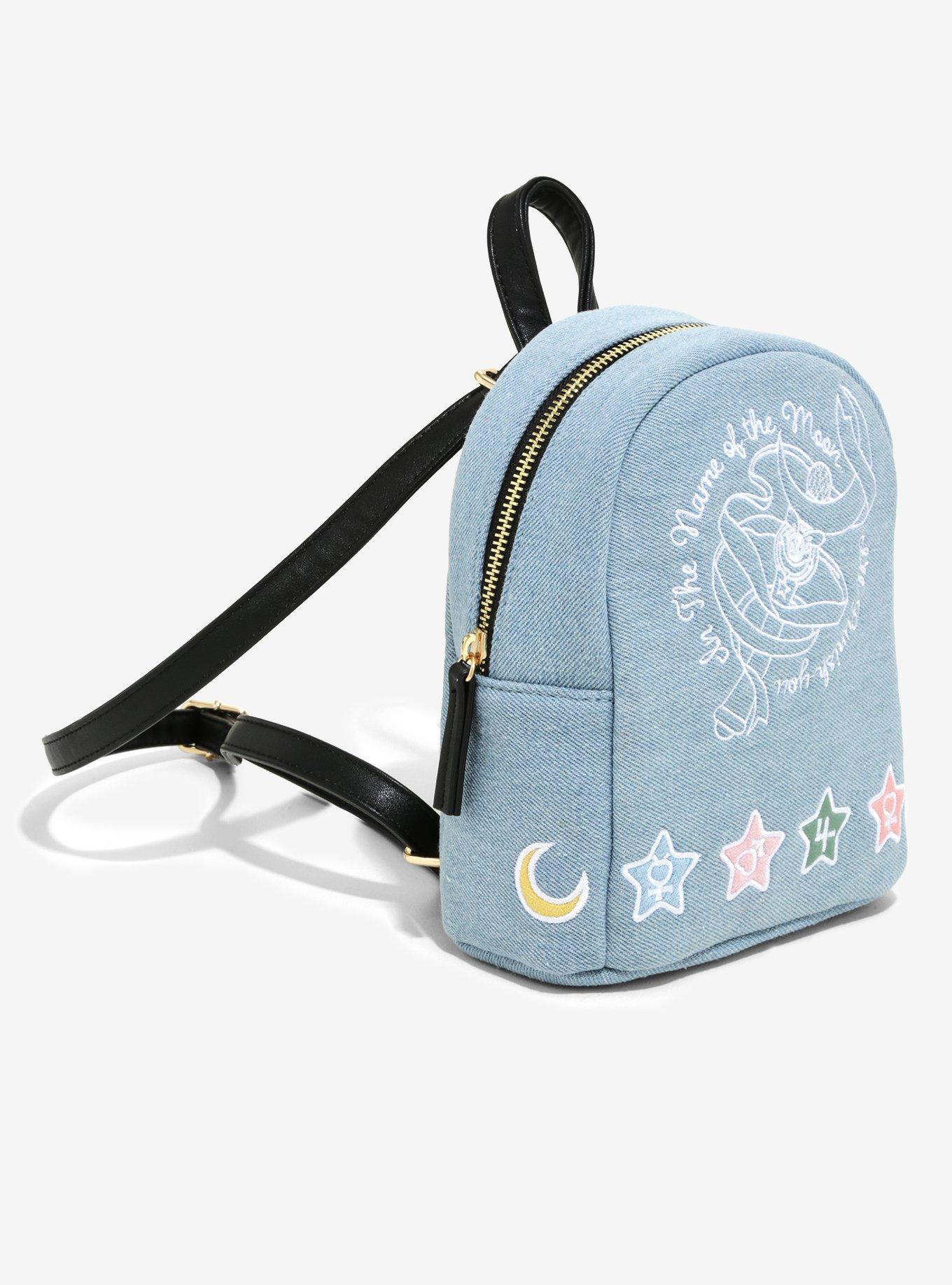 Sailor Moon In The Name Of The Moon Denim Mini Backpack Hot Topic Exclusive, , alternate