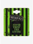 Beetlejuice Never Trust The Living Enamel Pin - BoxLunch Exclusive, , alternate