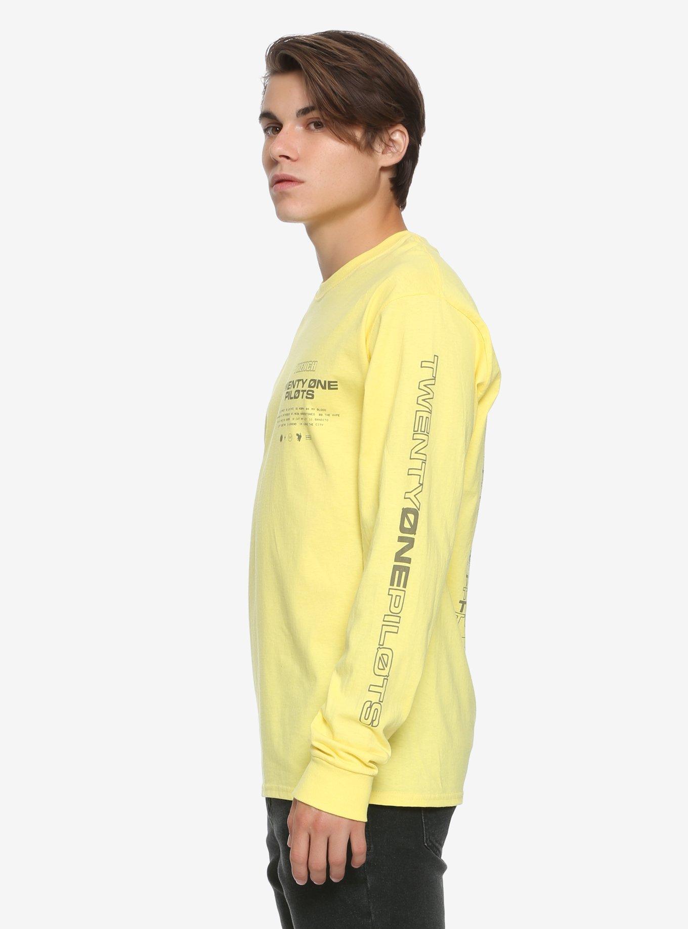 twenty one pilots Trench T-Shirt Men's Medium Yellow Long Sleeve – Fibits