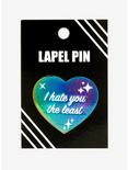 Anodized Heart I Hate You The Least Enamel Pin, , alternate